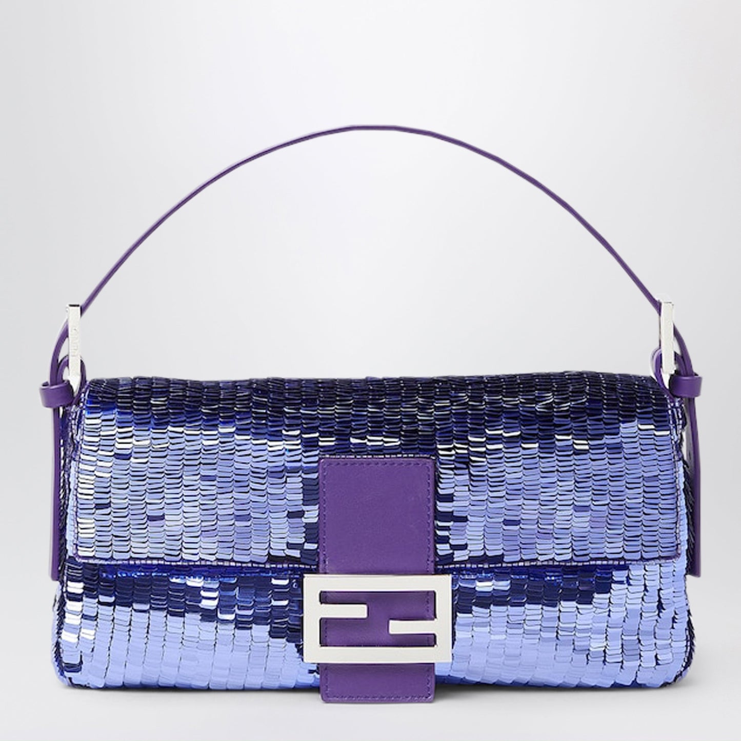 Fendi Baguetteâ® 26424 Purple Sequinned Bag Women FENDI
