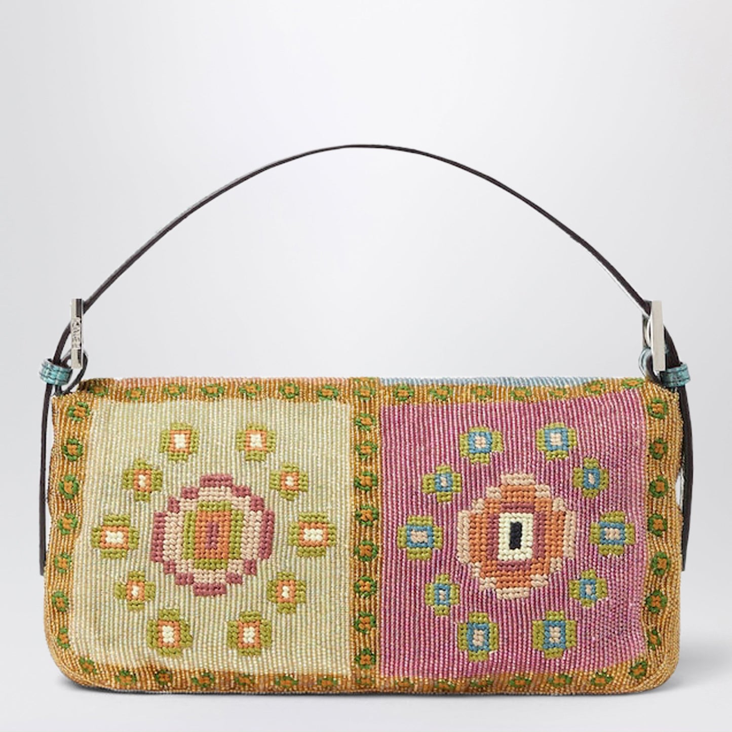 Fendi Baguetteâ® 26424 Multicolour Re Edition Bag With Embroidery Women FENDI