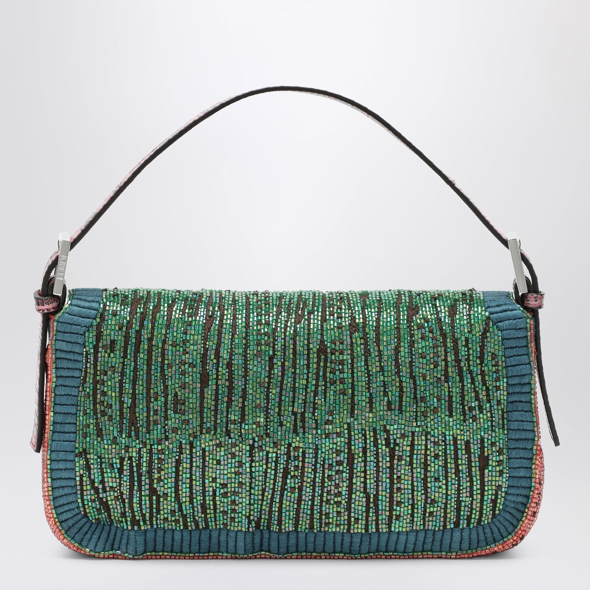 Fendi Fendi Baguette Bag With Multicoloured Beads Women FENDI
