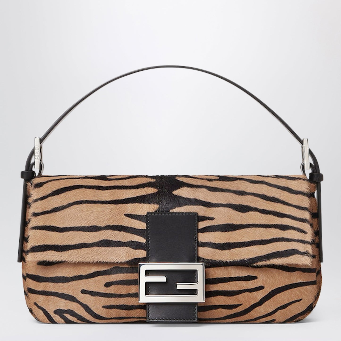 Fendi Baguetteâ® 26424 Tiger-Print Pony-Effect Leather Re Edition Bag Women FENDI