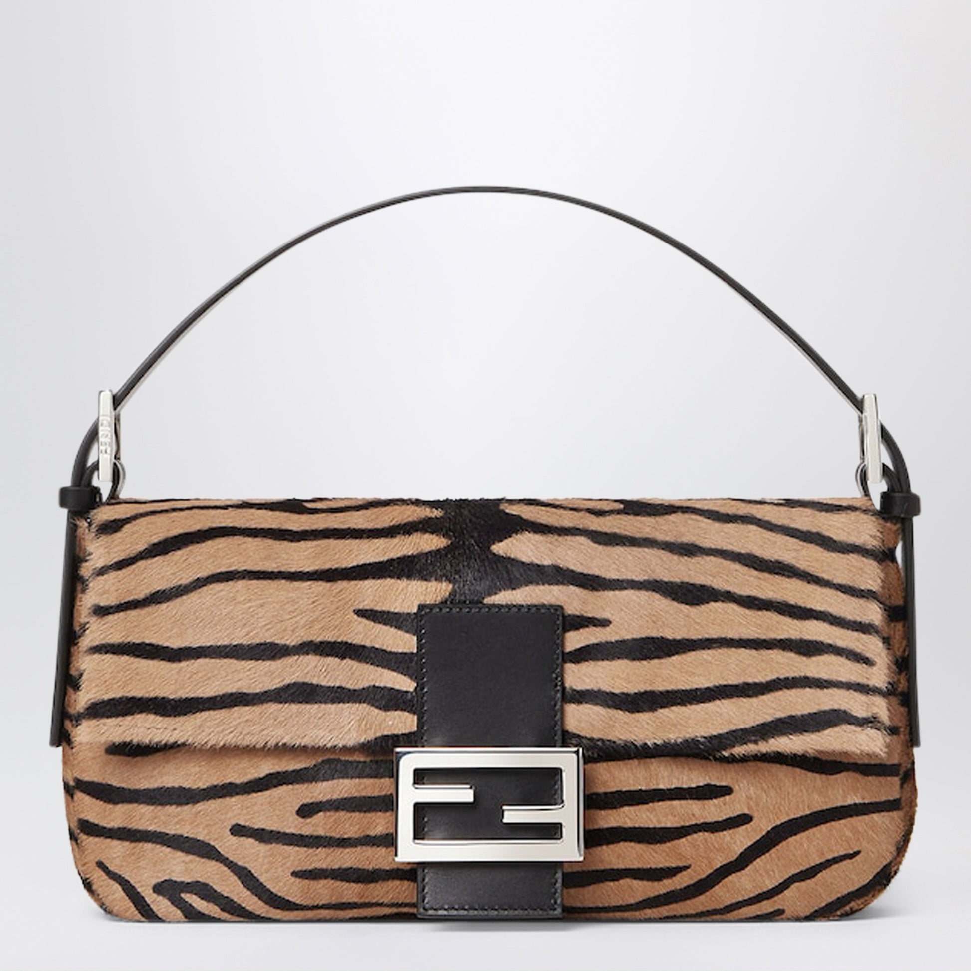 Fendi Baguetteâ® 26424 Tiger-Print Pony-Effect Leather Re Edition Bag Women FENDI