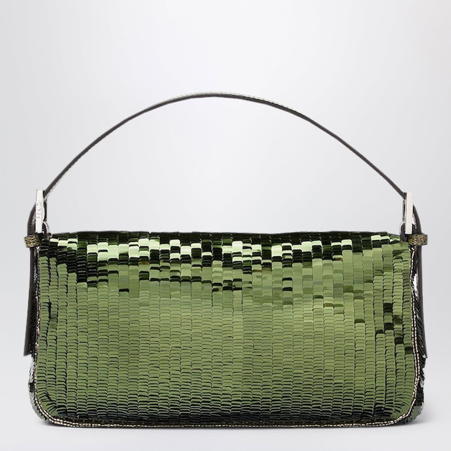 Fendi Baguetteâ® 26424 Khaki Sequinned Bag Women FENDI