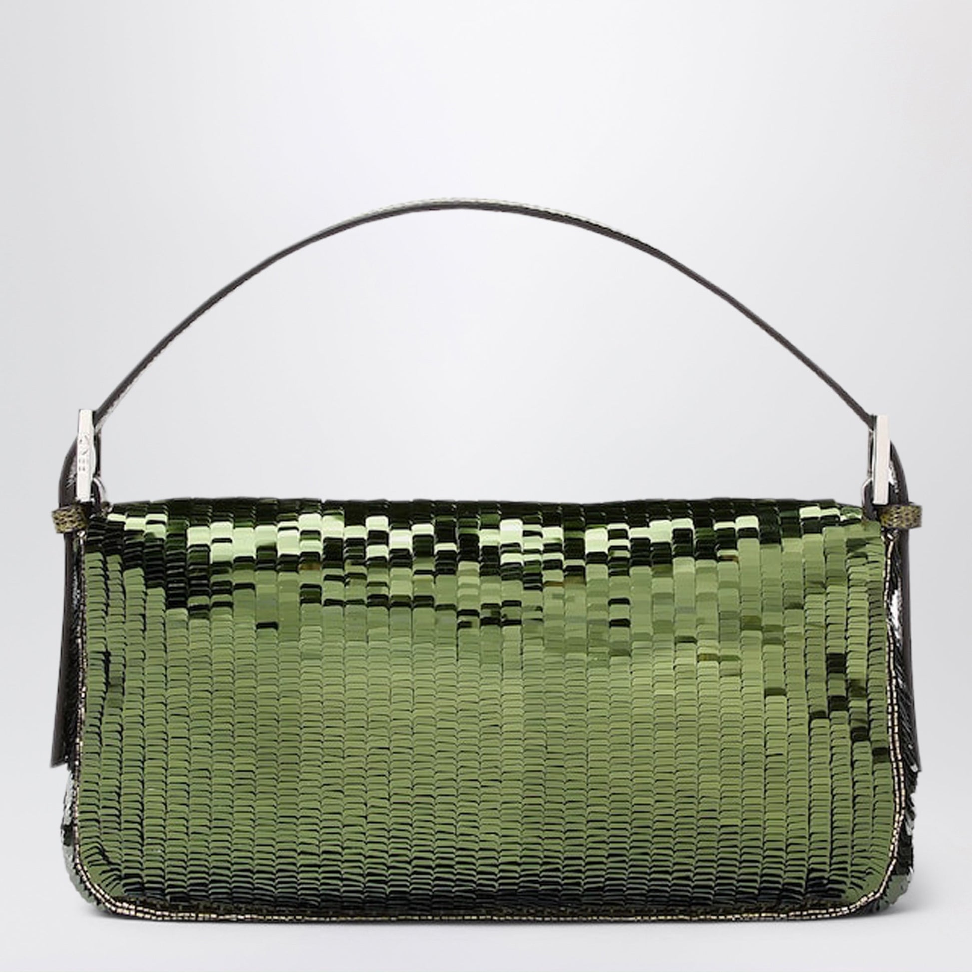 Fendi Baguetteâ® 26424 Khaki Sequinned Bag Women FENDI