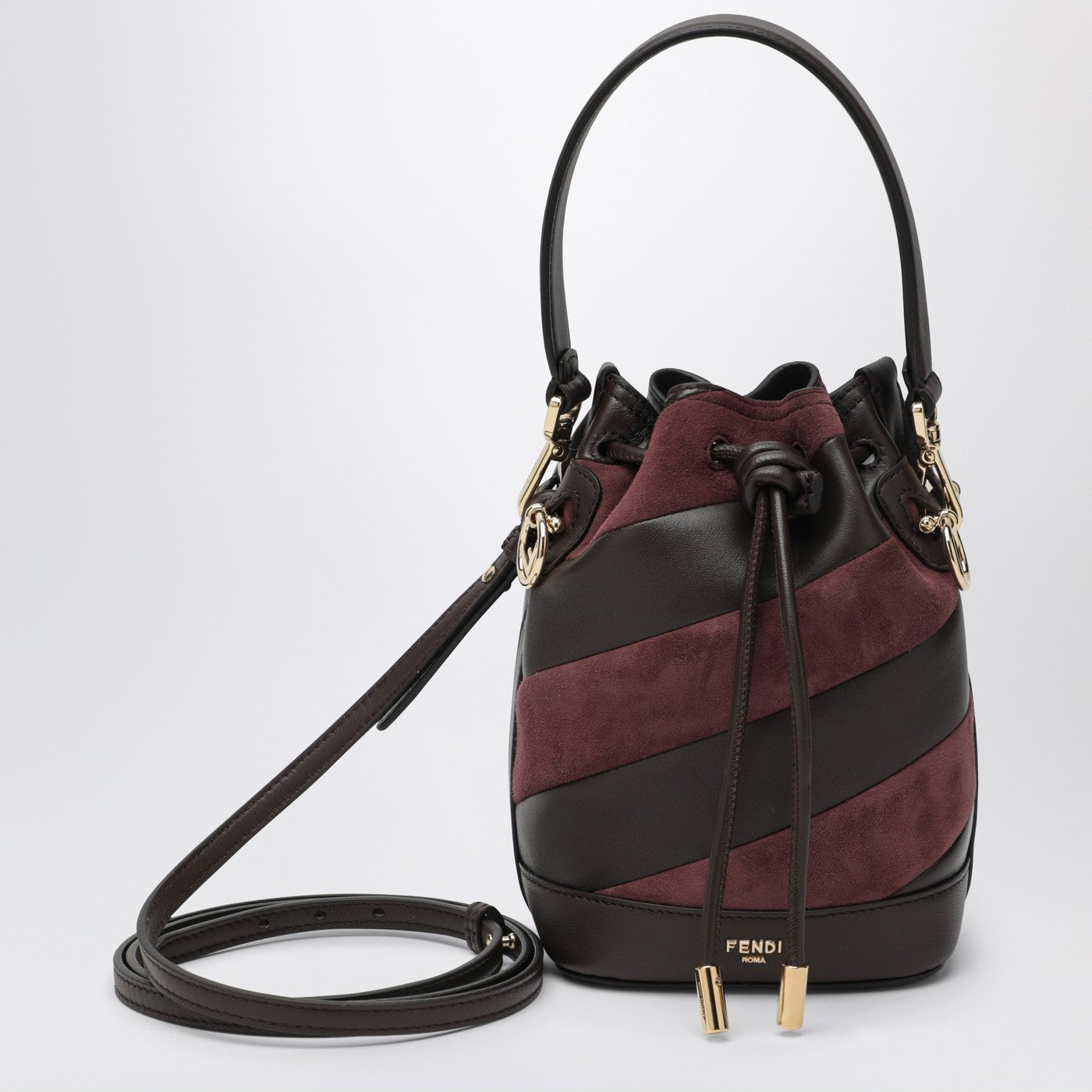 Fendi Mon Tresor Mini Bag In Two-Tone Inlaid Leather And Suede Women FENDI