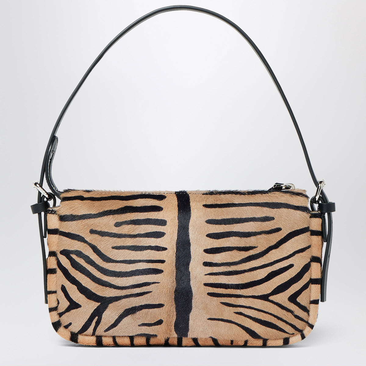 Fendi Small Zip Top Bag In Pony-Effect Leather With A Tiger-Print Women FENDI