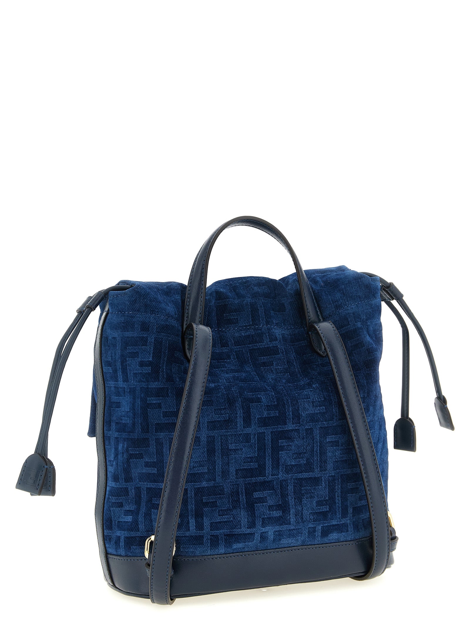 Fendi Women Ff Flocked Denim Backpack FENDI