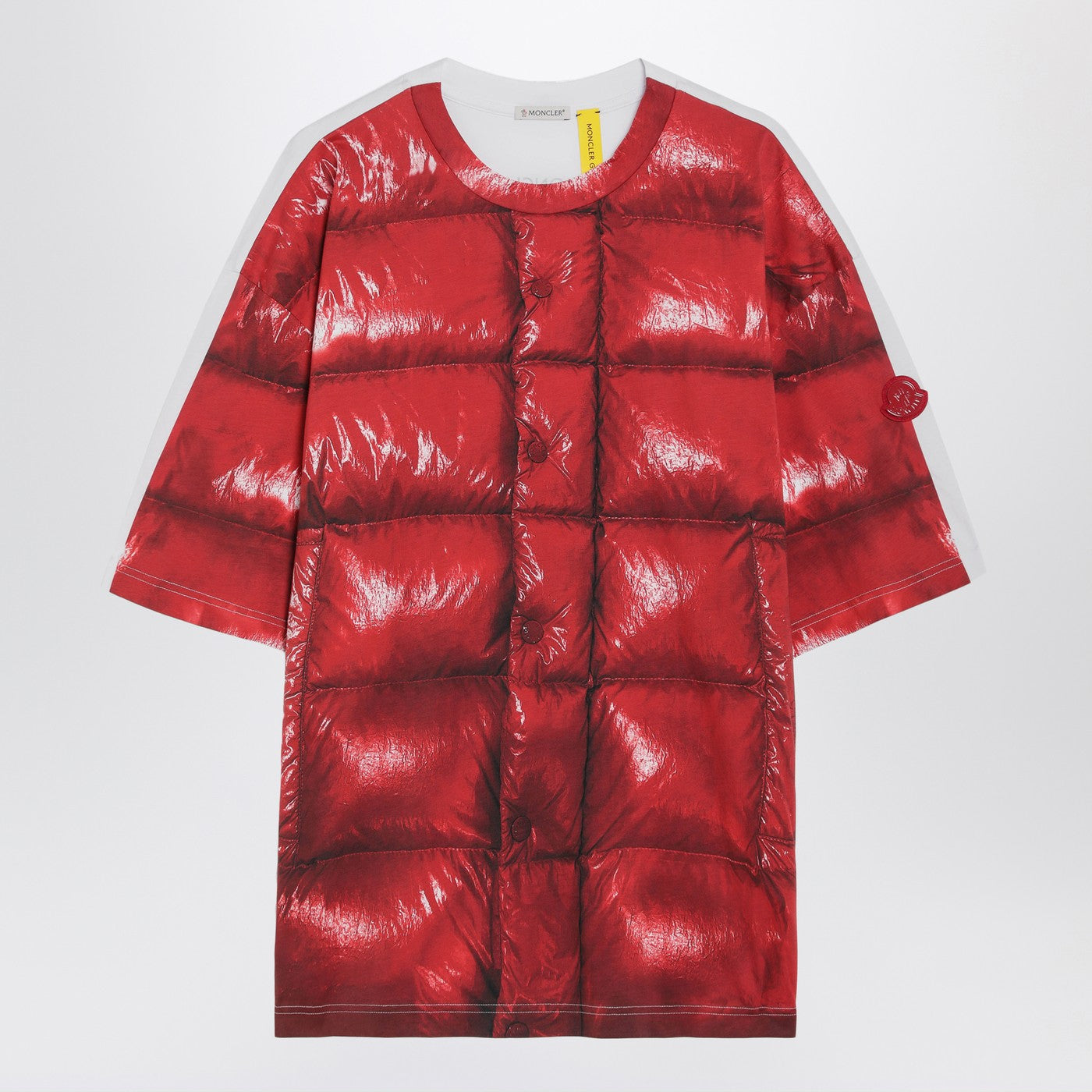 Moncler X A$Ap Rocky Red Cotton T-Shirt With Digital Print Men Moncler X A$AP Rocky