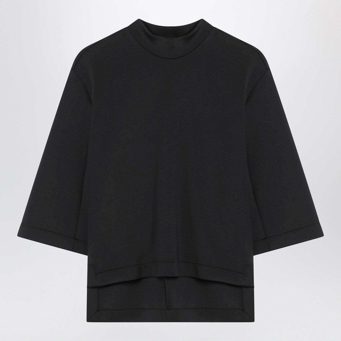 Moncler X Edward Enninful Black Top With Asymmetric Hem Women Moncler X Edward Enninful
