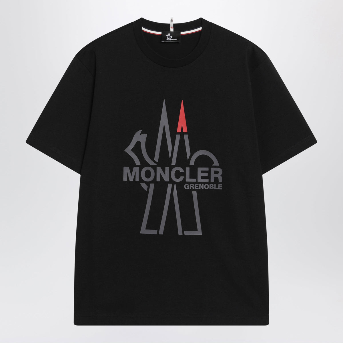 Moncler Grenoble Black Cotton T-Shirt With Logo Men MONCLER GRENOBLE