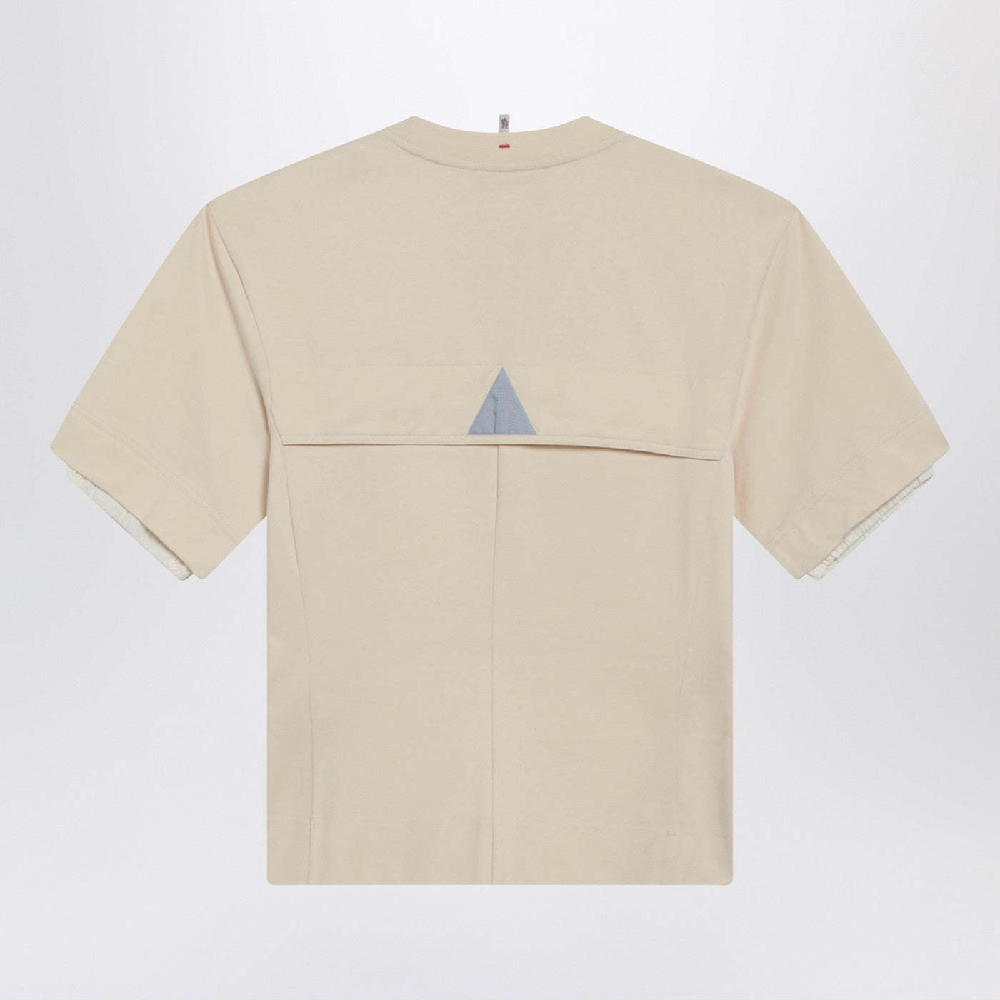 Moncler Grenoble White Cotton-Blend T-Shirt With Logo Patch Women MONCLER GRENOBLE