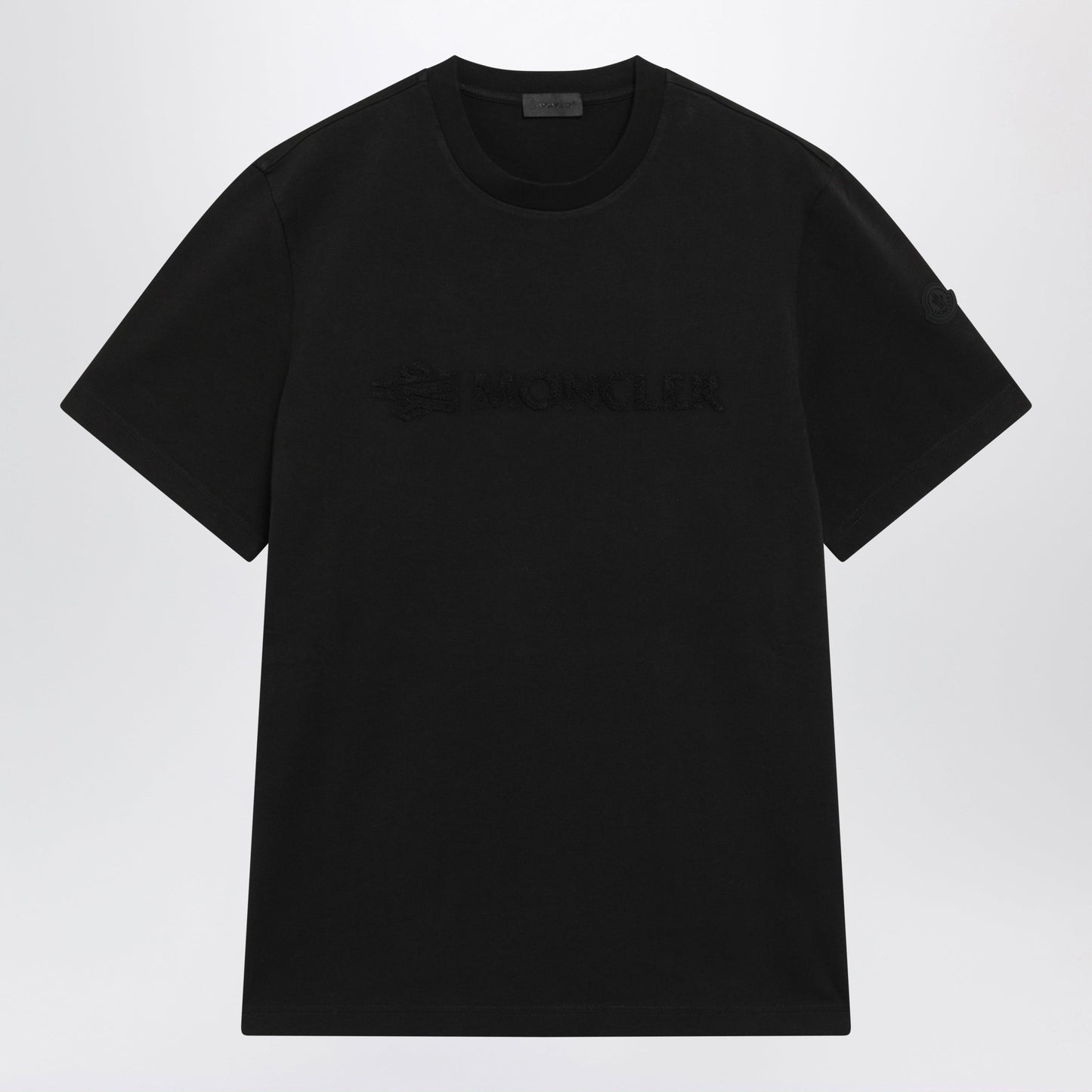 Moncler Black Cotton Jersey Logo T-Shirt Men MONCLER