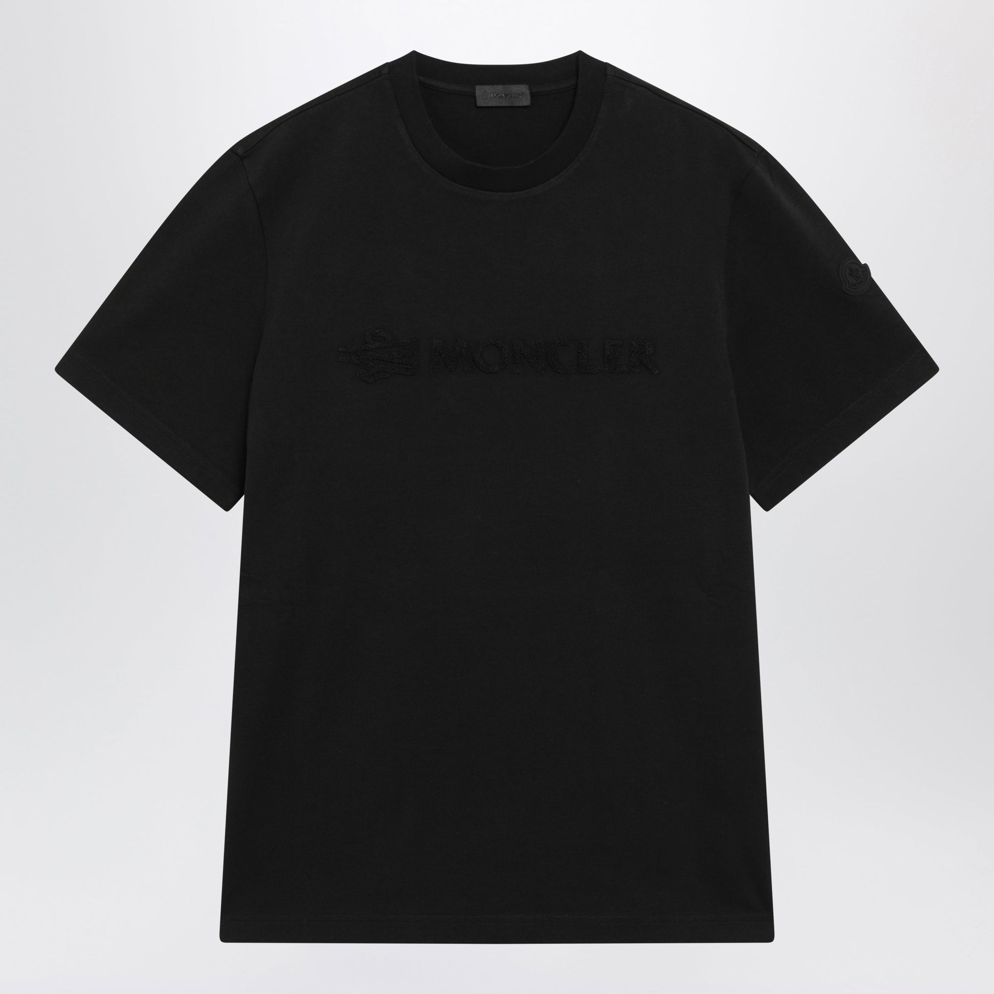 Moncler Black Cotton Jersey Logo T-Shirt Men MONCLER