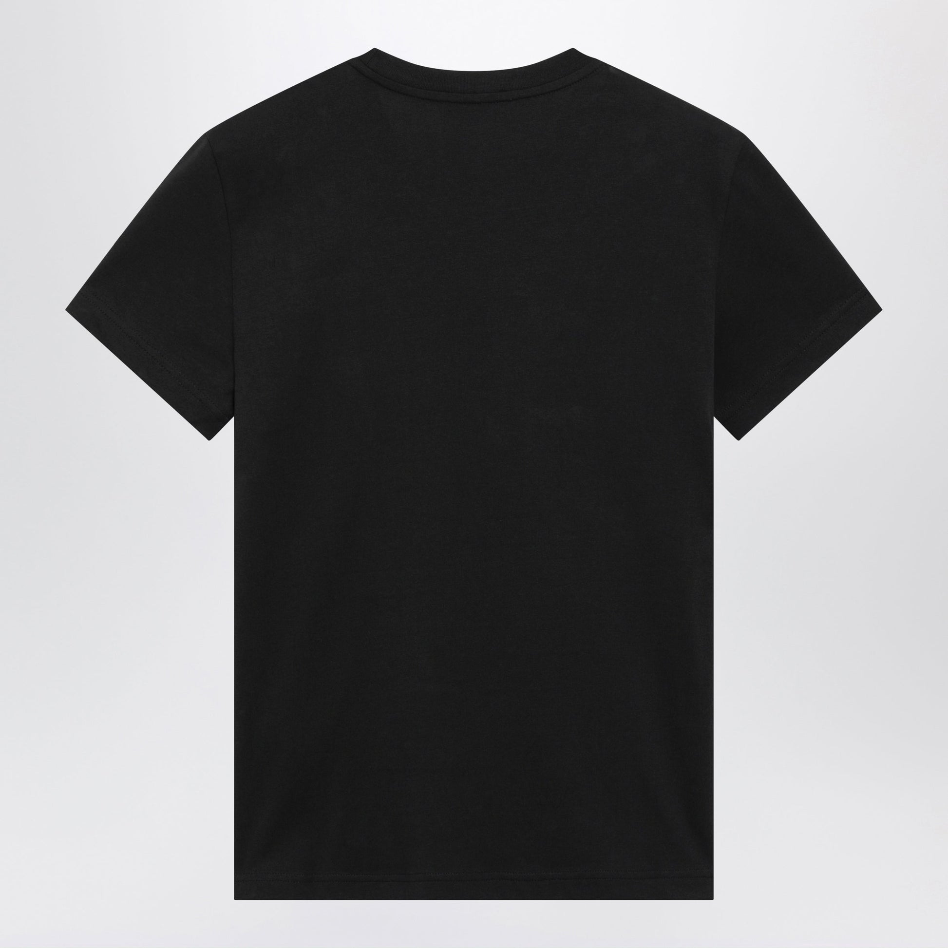 Moncler Black Cotton T-Shirt With Logo Women MONCLER