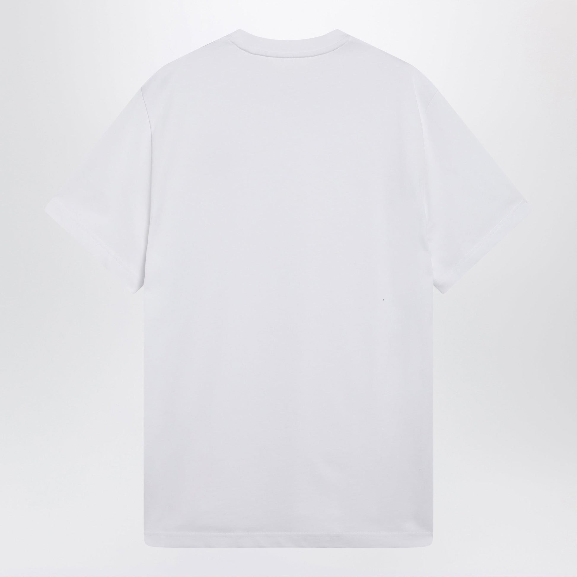 Moncler White Cotton Jersey T-Shirt With Logo Patch Men MONCLER