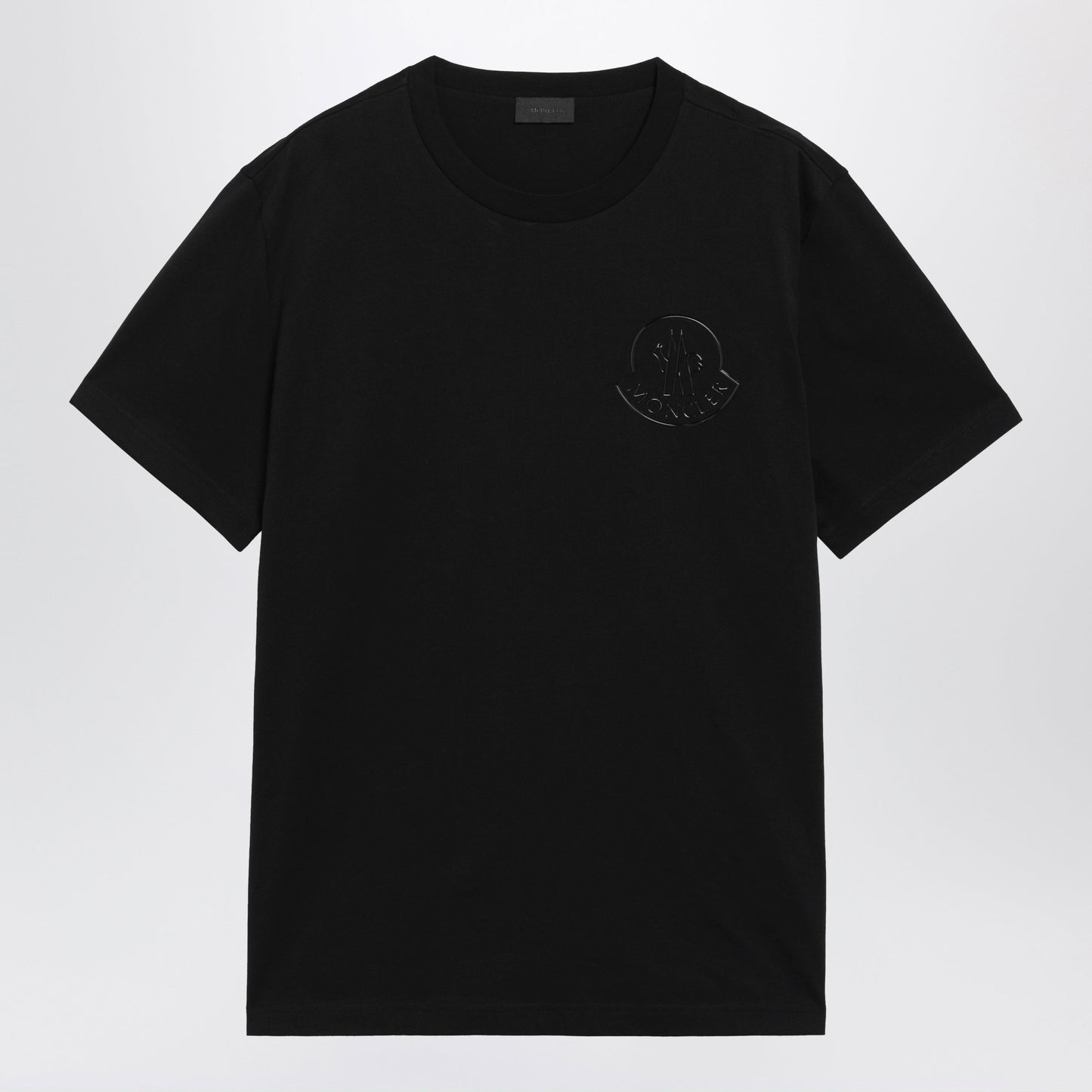 Moncler Black Cotton T-Shirt With Logo Men MONCLER