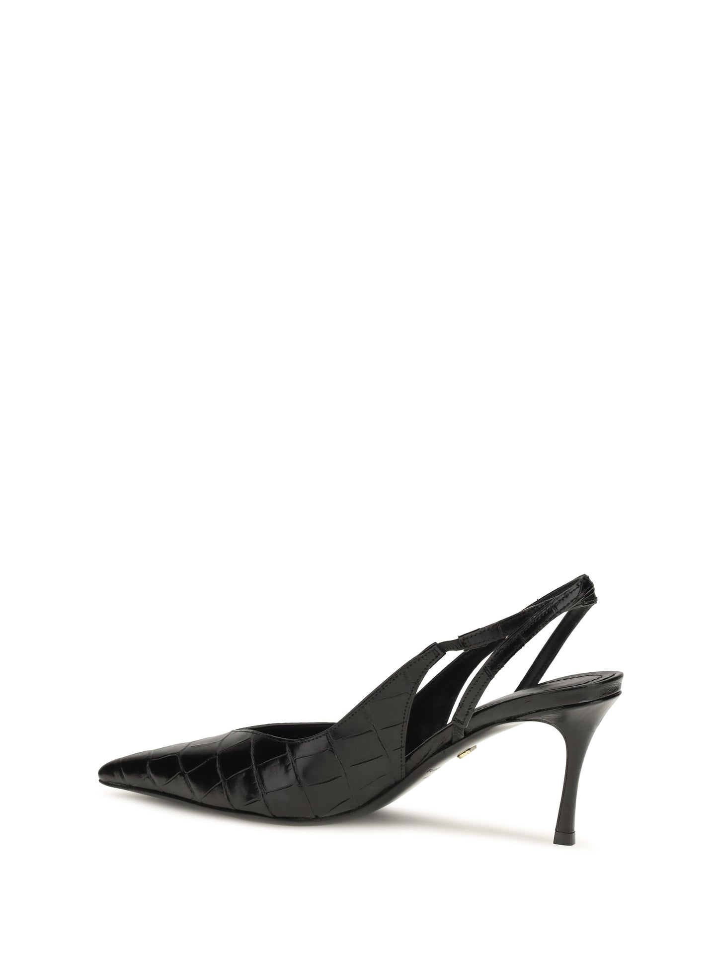 Ferragamo Women Crocodile-Effect Leather Slingback Pumps FERRAGAMO