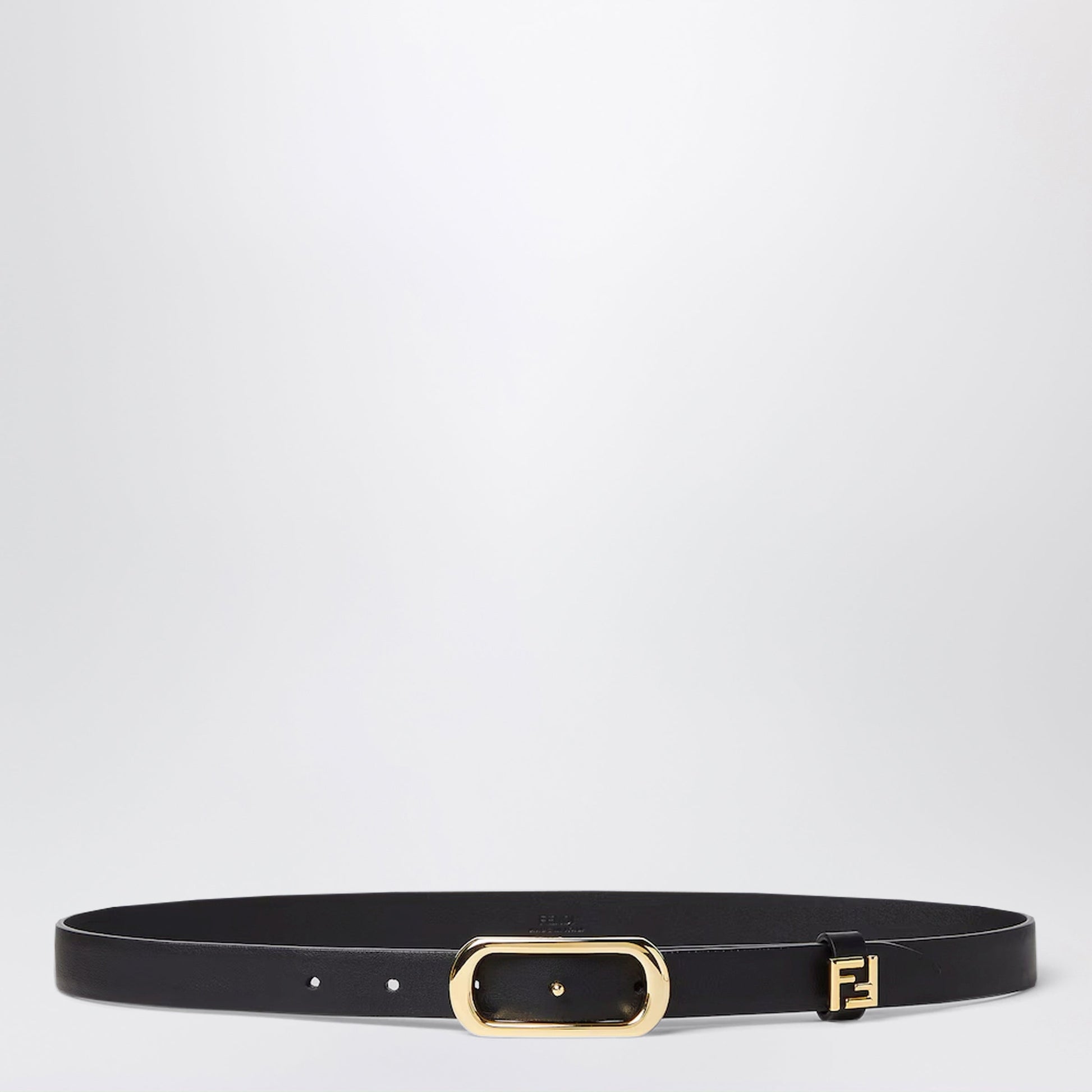 Fendi Black Leather Ff Belt Women FENDI