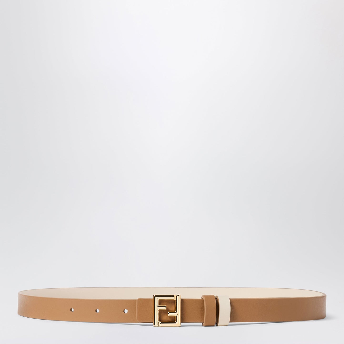 Fendi Reversible Camel-Coloured Leather Belt Women FENDI
