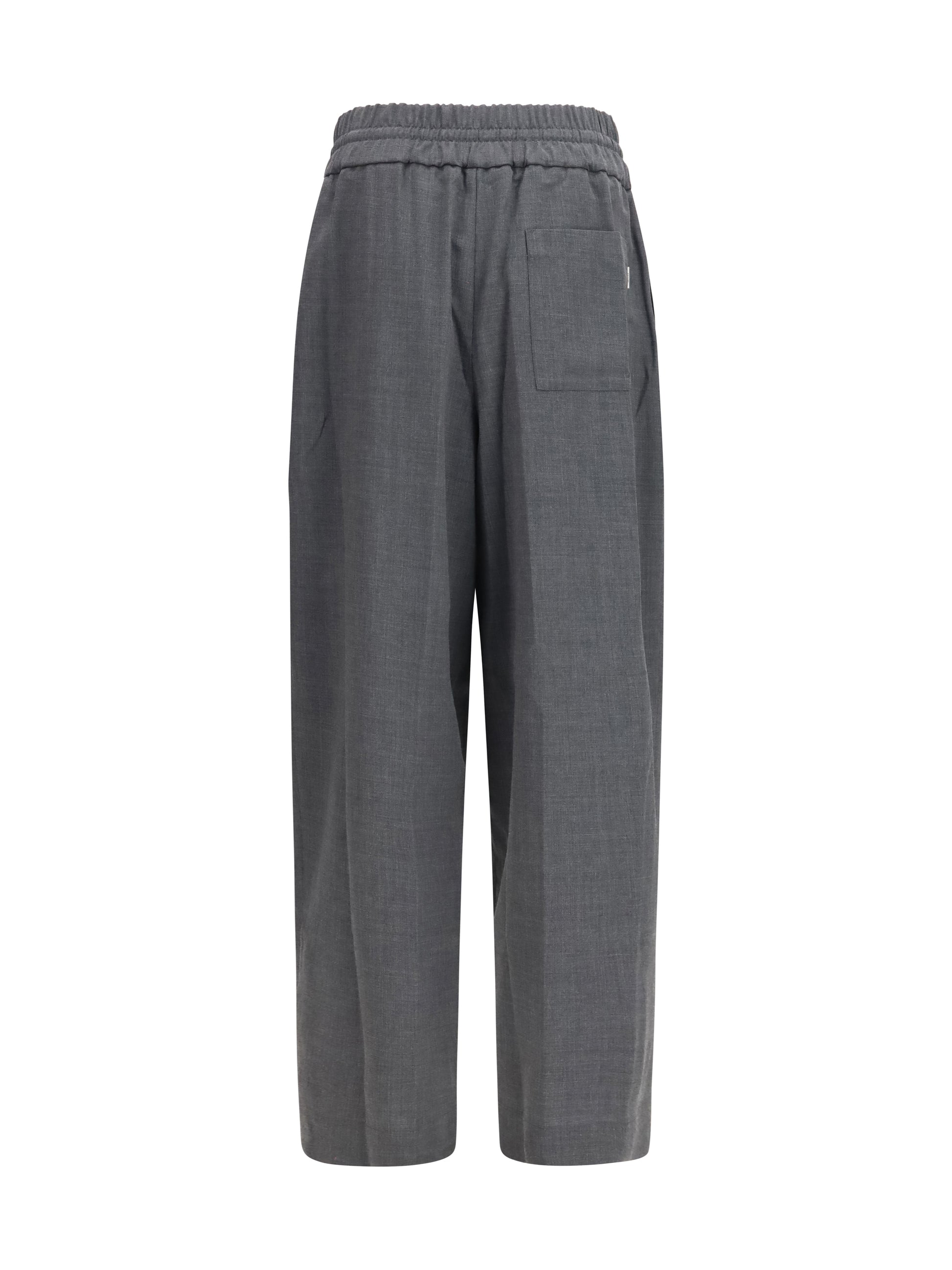 Ami Paris Men Wool Pants With Elasticated Waist AMI PARIS