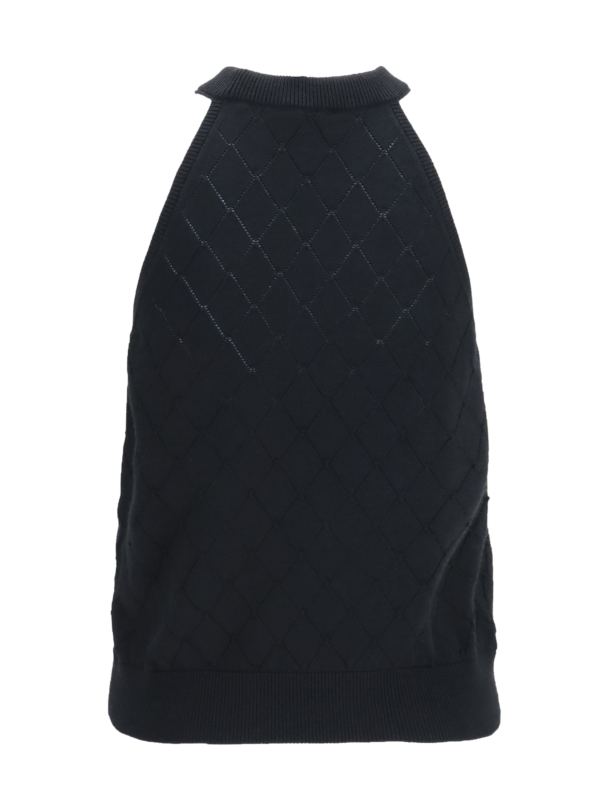 Balmain Women Sleeveless Wool Crewneck Top BALMAIN