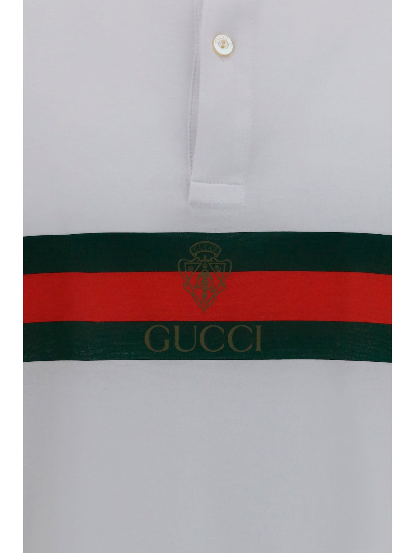 Gucci Men Cotton Jersey Polo Shirt With Web GUCCI