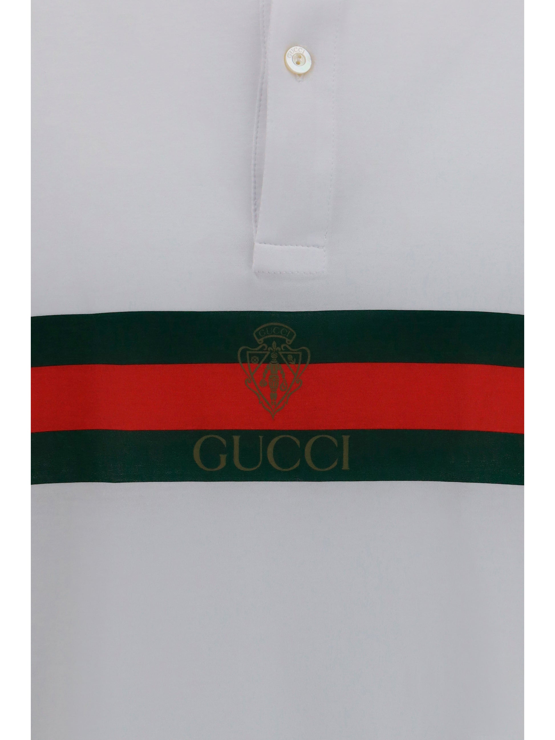 Gucci Men Cotton Jersey Polo Shirt With Web GUCCI