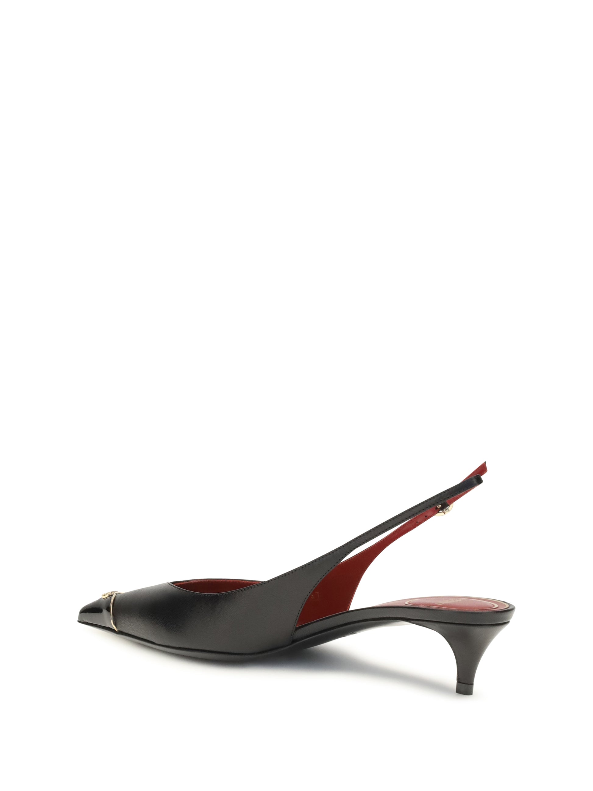 Valentino Garavani Women Vlogo Signature Kitten-Heel Slingback Pumps VALENTINO GARAVANI