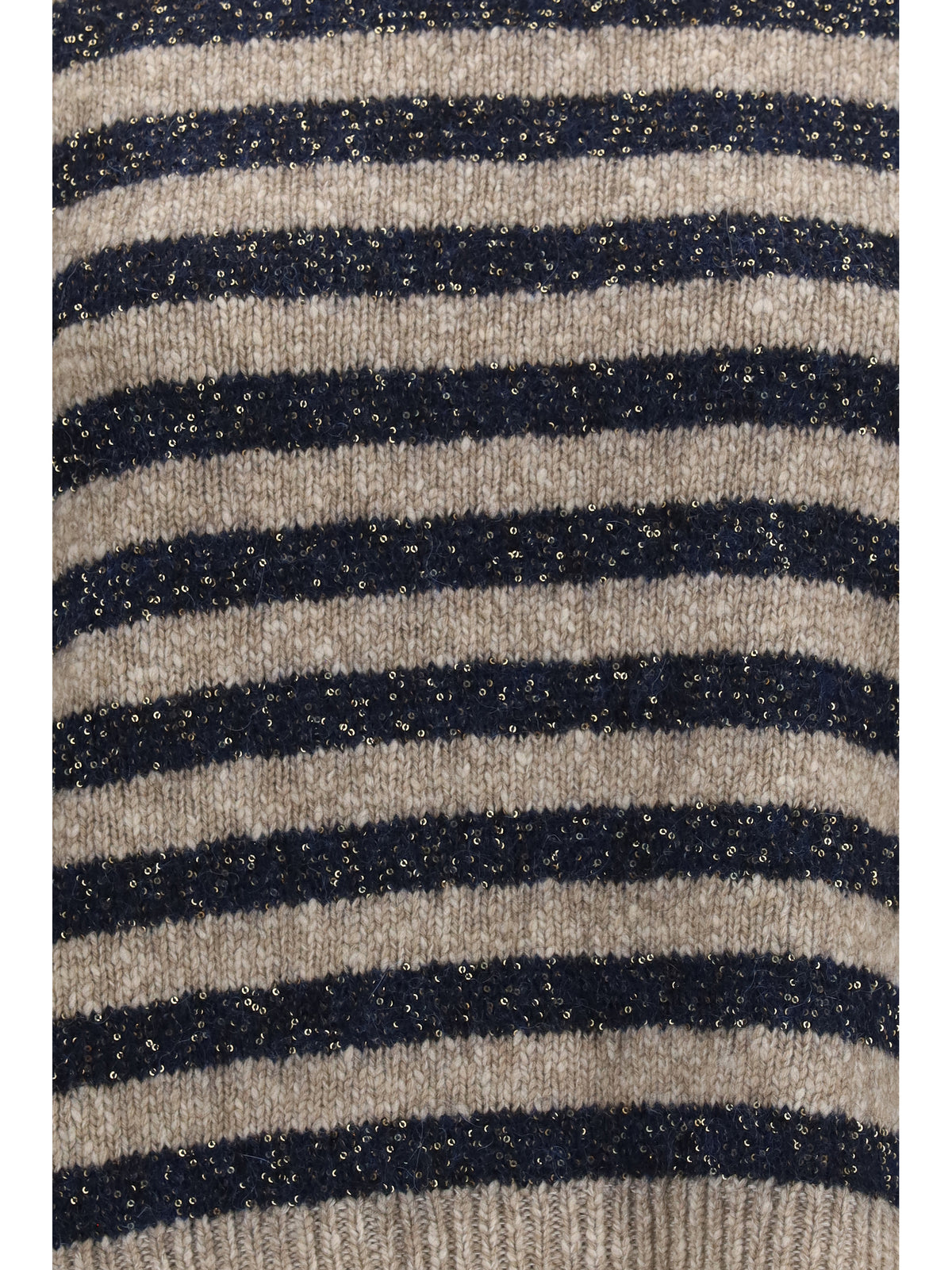 Brunello Cucinelli Women Cashmere And Wool Striped Sweater With Lurex BRUNELLO CUCINELLI