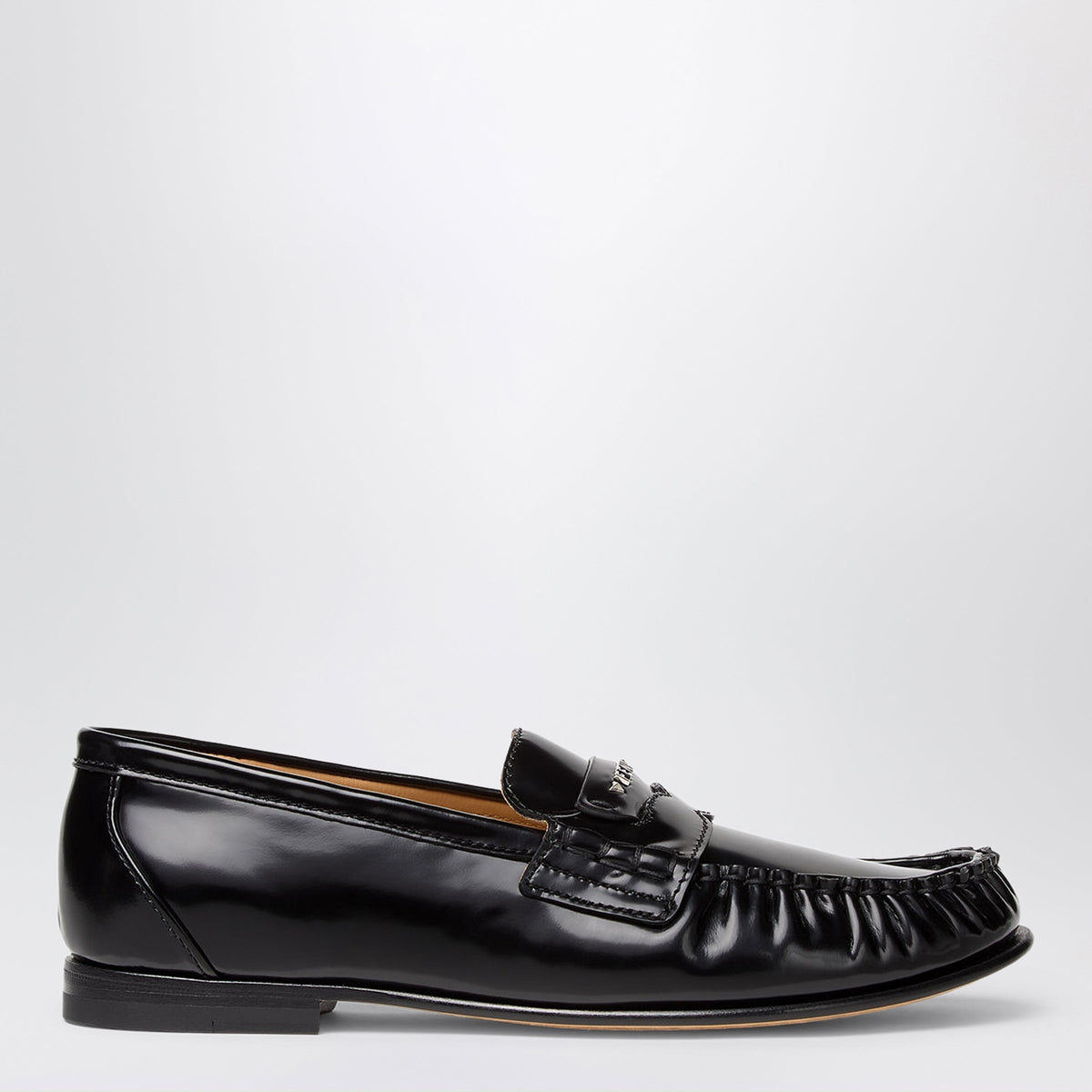 Fendi Fendi Scrunch Loafers In Black Leather Women FENDI