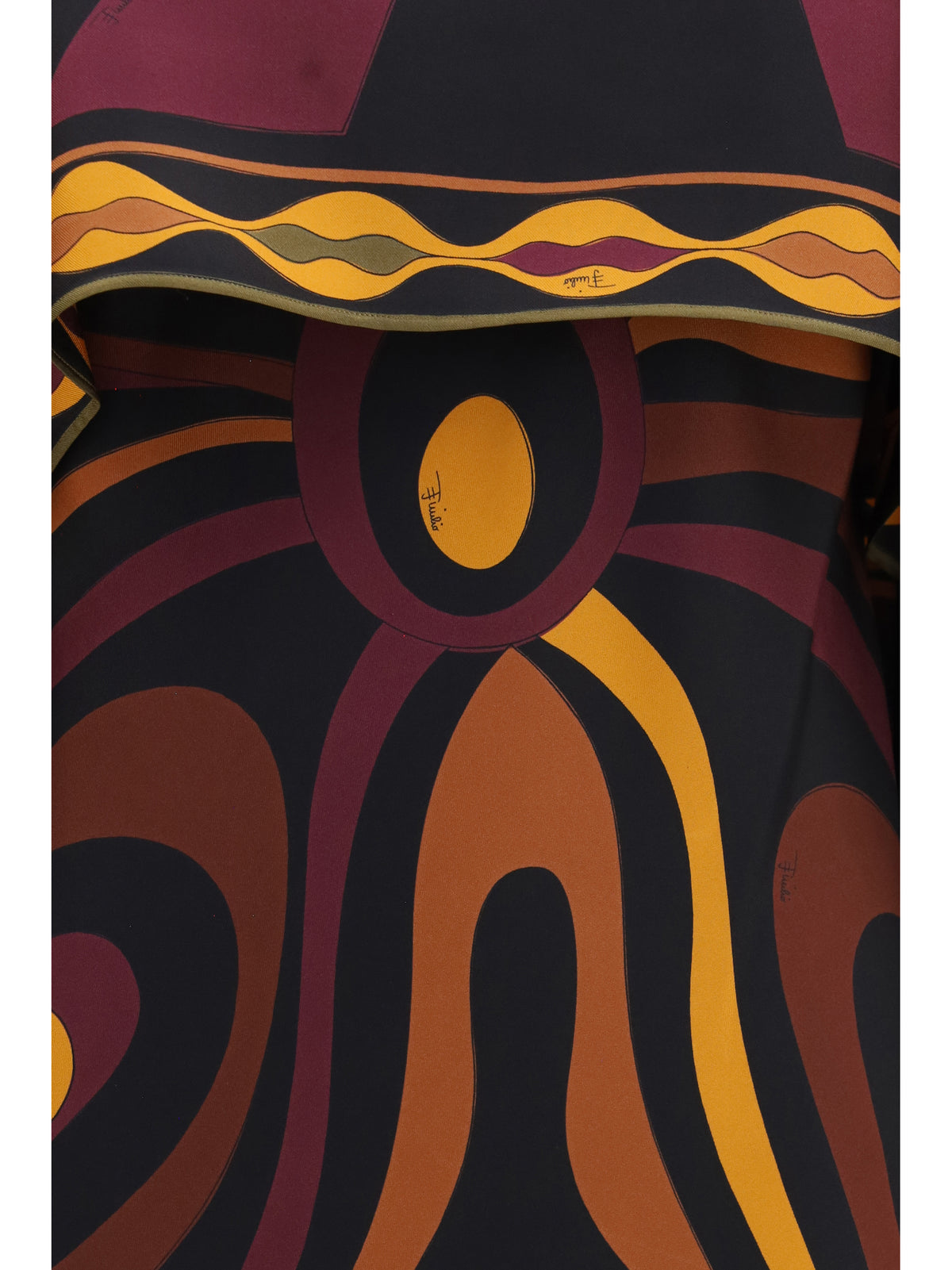 Pucci Women Silk Dress With Shoulder Cape PUCCI