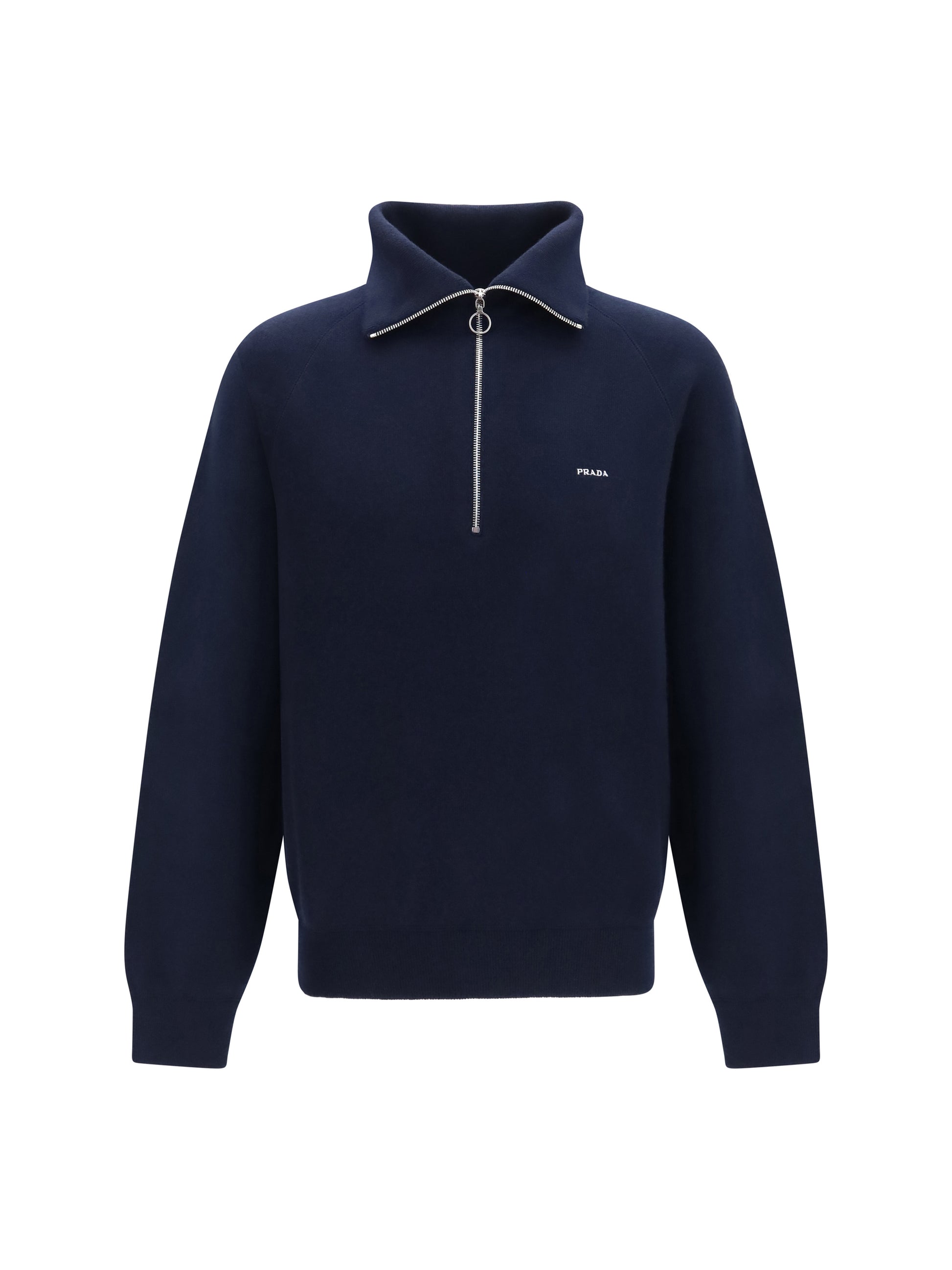 Prada Men Half-Zip Wool And Cashmere Sweater PRADA