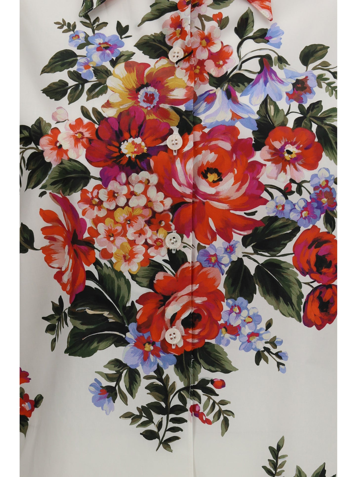 Dolce & Gabbana Women Cotton Shirt With Bouquet Print DOLCE & GABBANA