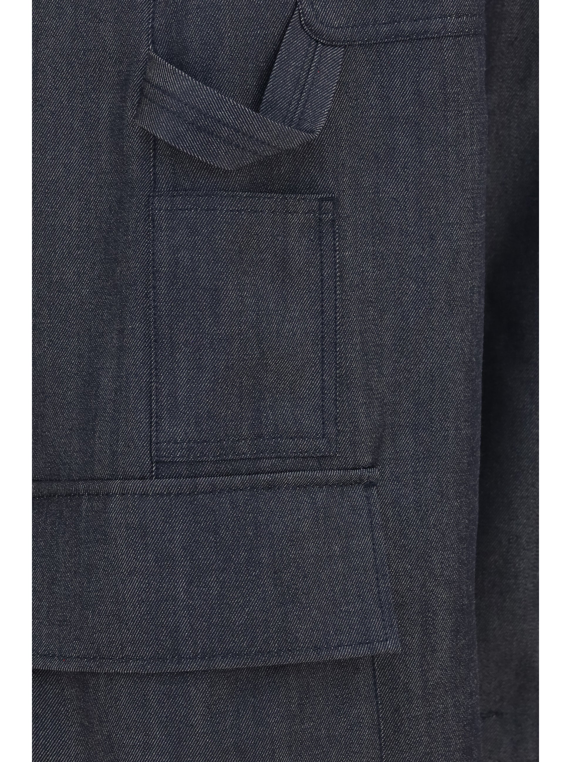 Balenciaga Women Denim Print Cargo Pants BALENCIAGA