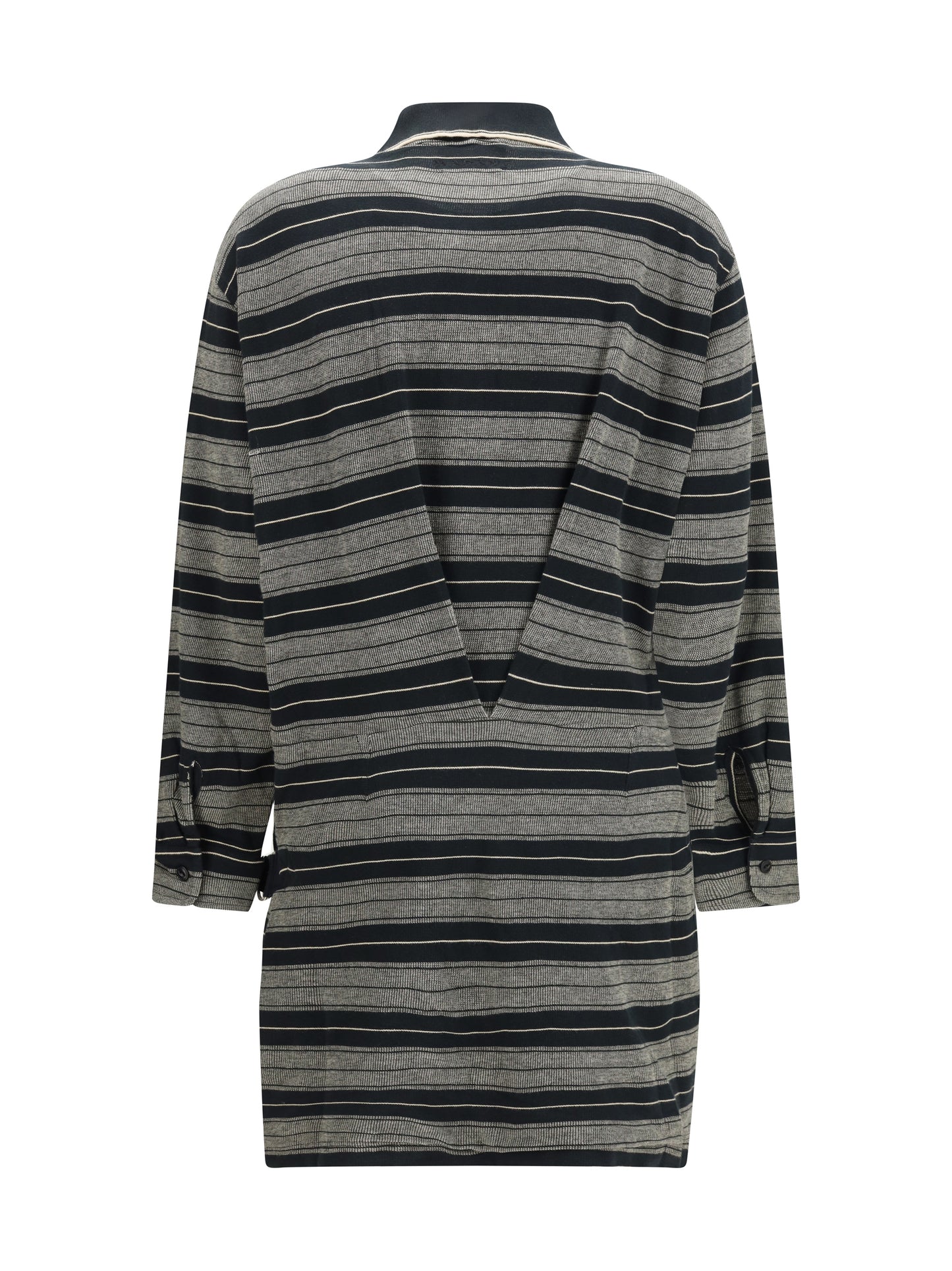 Marant Etoile Women Isea Striped Cotton Belted Polo Mini Dress ISABEL MARANT ETOILE