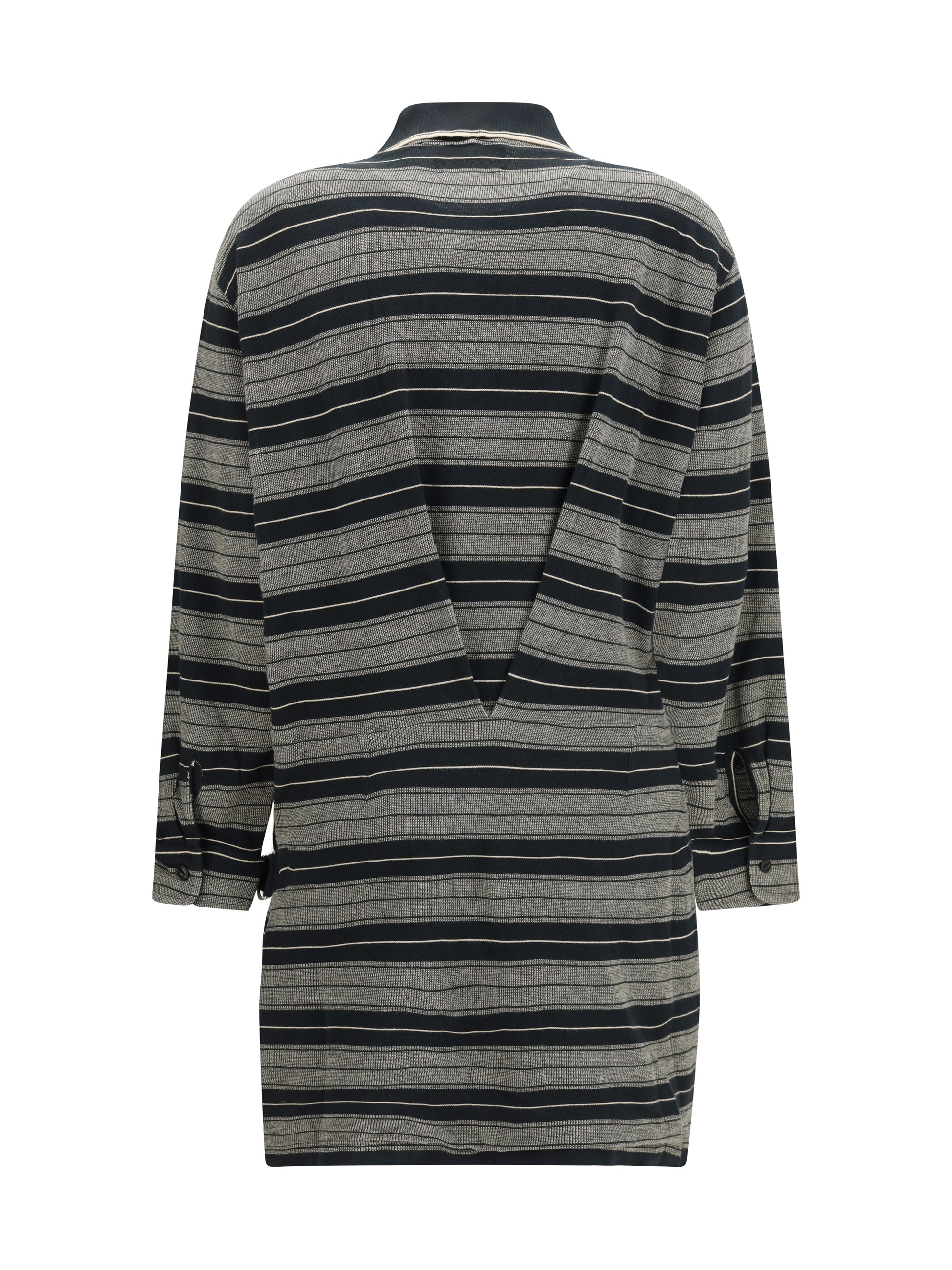 Marant Etoile Women Isea Striped Cotton Belted Polo Mini Dress ISABEL MARANT ETOILE