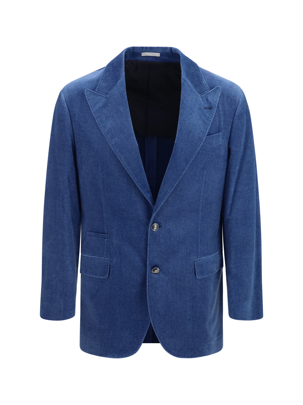Brunello Cucinelli Men Denim-Effect Tailored Blazer BRUNELLO CUCINELLI
