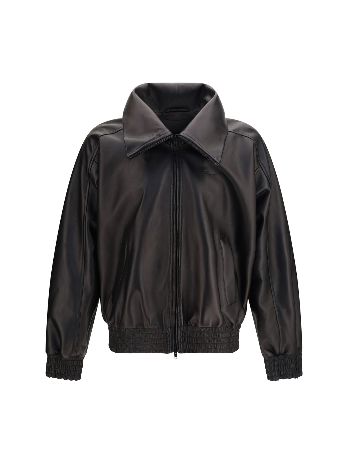 Balenciaga Men High-Neck Leather Jacket BALENCIAGA