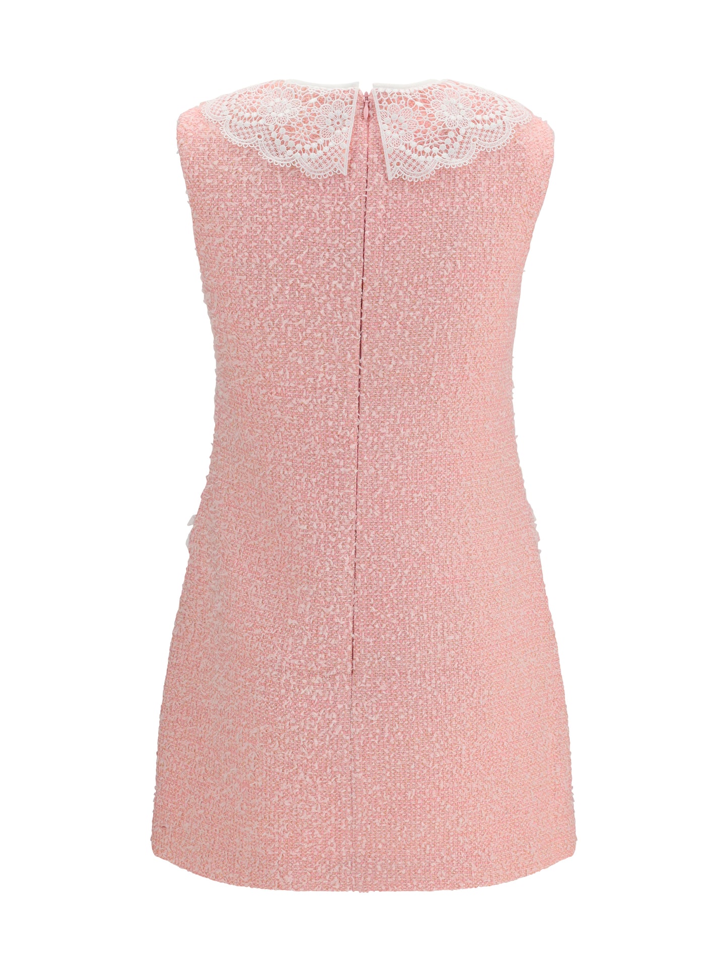 Self-Portrait Women Bouclé Mini Dress With Lace Collar SELF-PORTRAIT