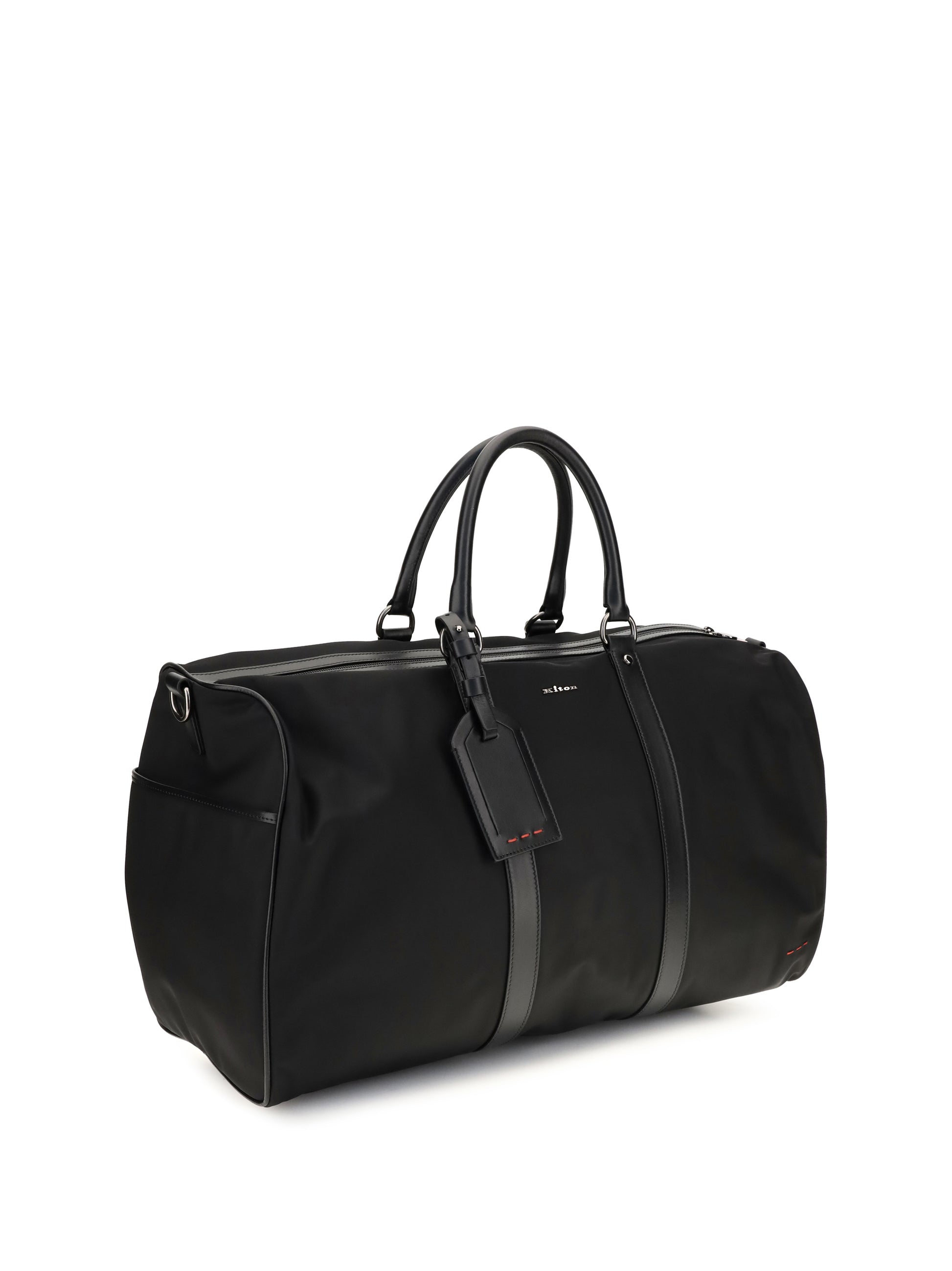 Kiton Men Leather-Trim Travel Duffle Bag KITON