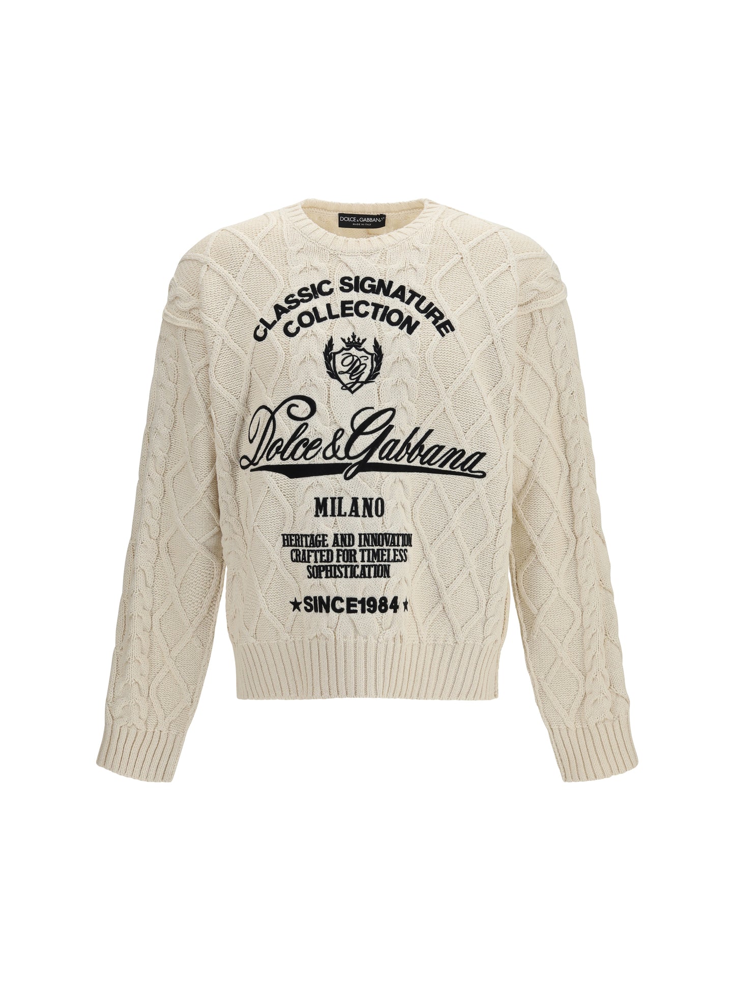 Dolce & Gabbana Men Cable-Knit Pullover DOLCE & GABBANA