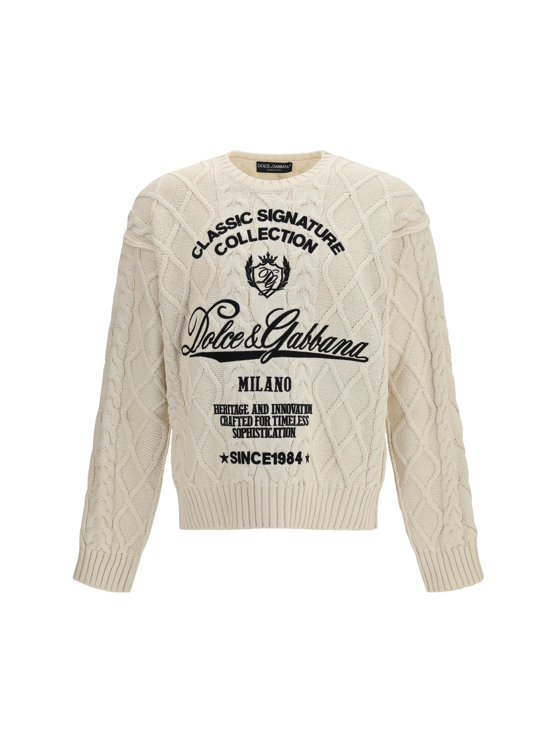 Dolce & Gabbana Men Cable-Knit Pullover DOLCE & GABBANA