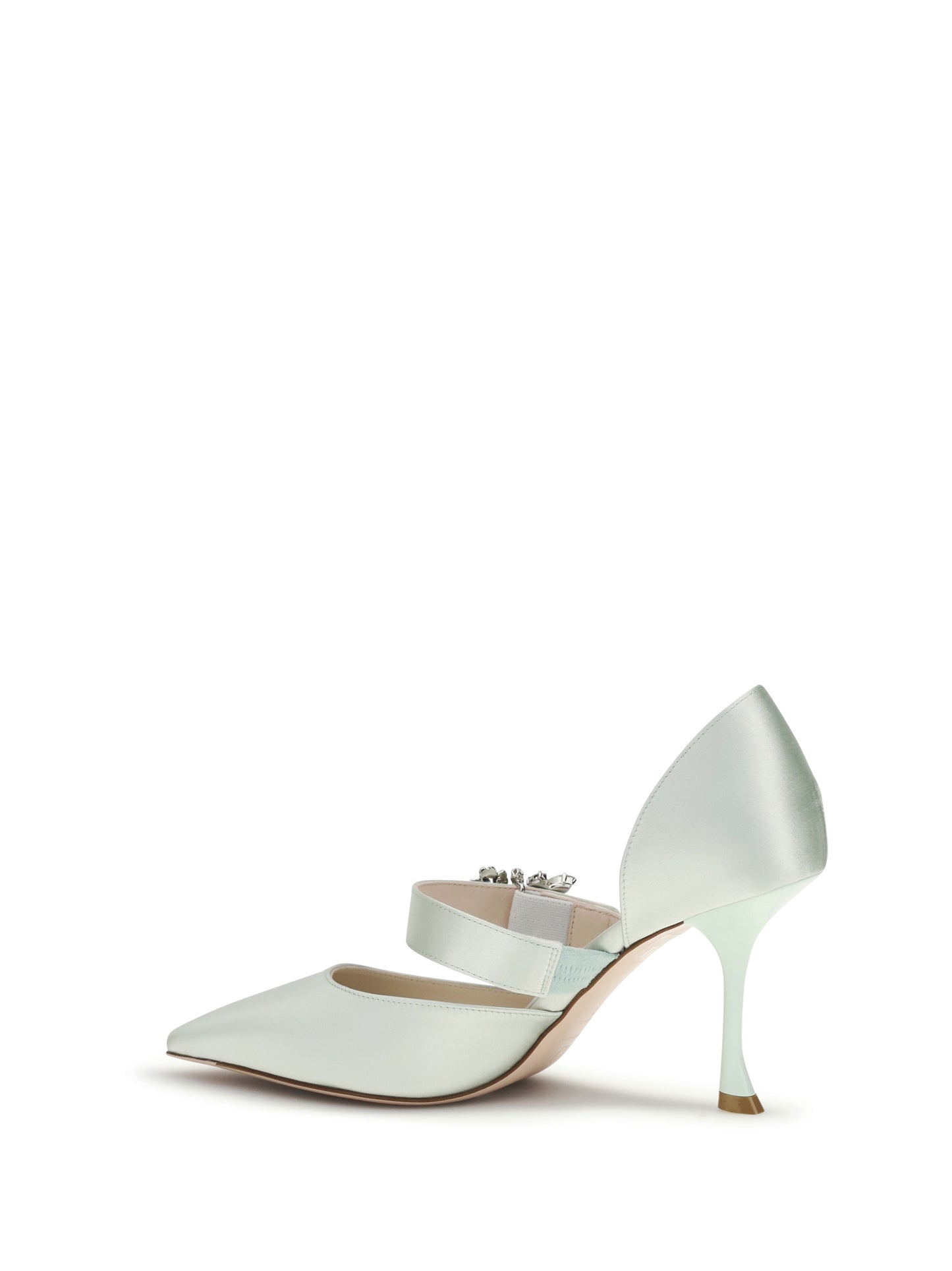 Roger Vivier Women Efflorescence Dorsay Satin Pumps ROGER VIVIER