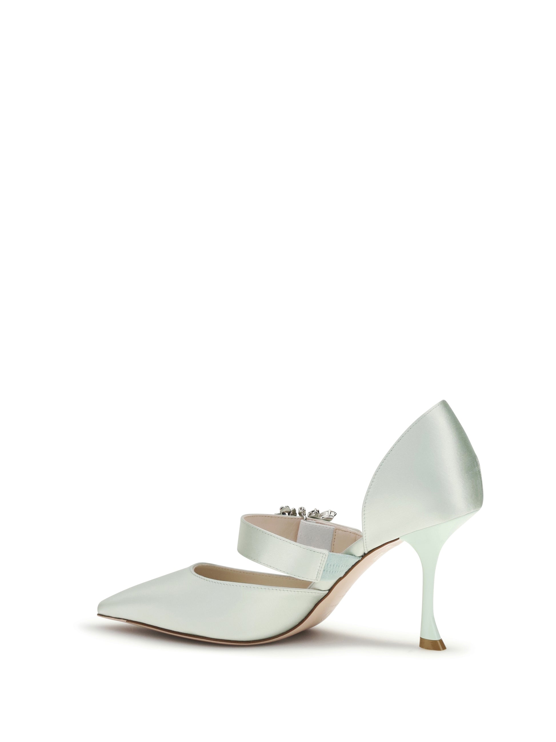 Roger Vivier Women Efflorescence Dorsay Satin Pumps ROGER VIVIER