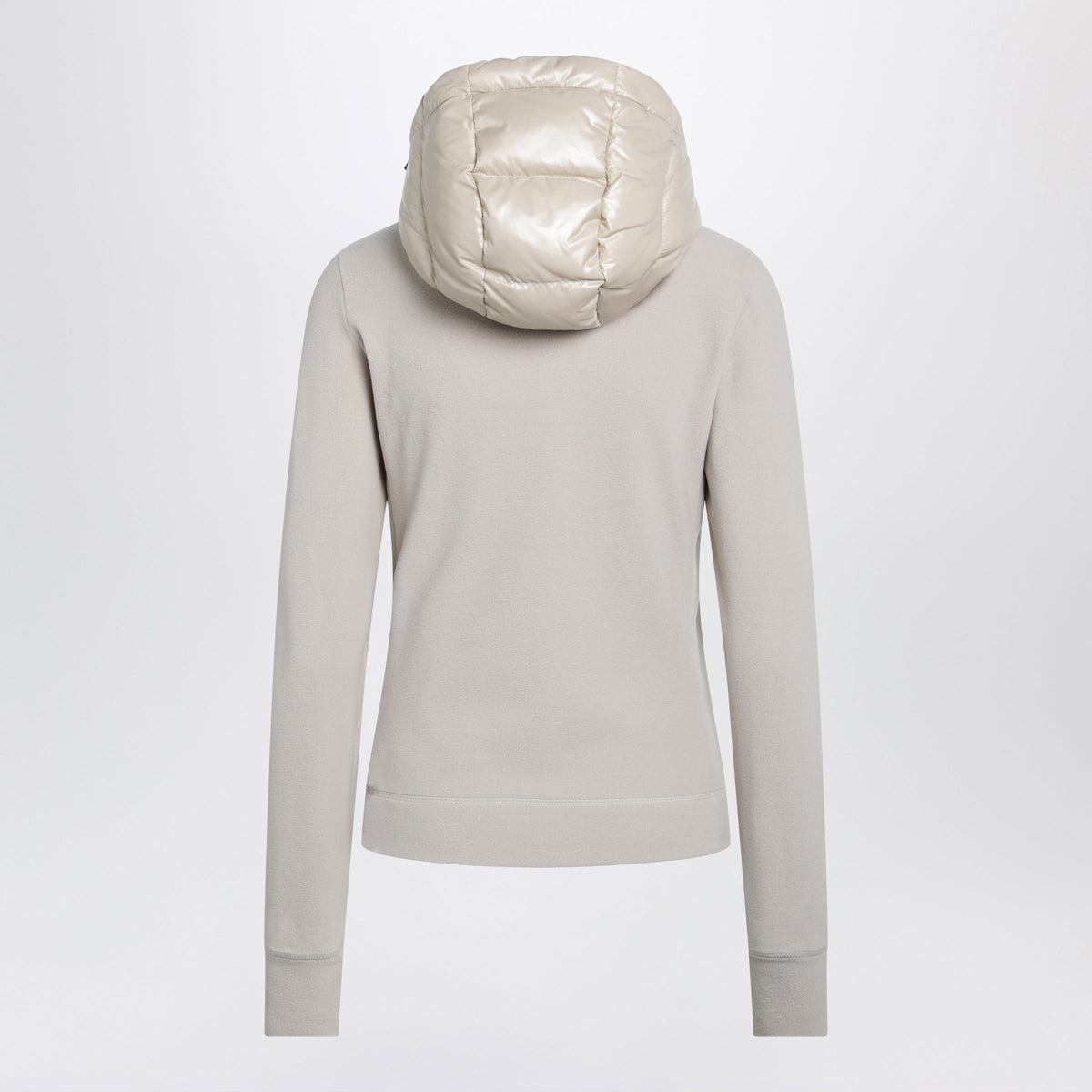Moncler Grenoble Light Beige Padded Hooded Zip-Up Sweatshirt Women MONCLER GRENOBLE