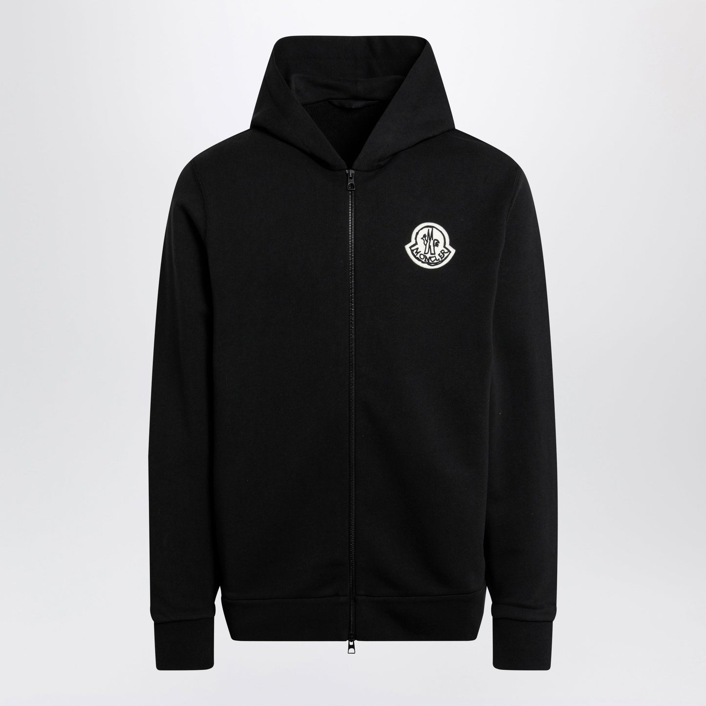 Moncler Black Cotton Hoodie With Logo Men MONCLER