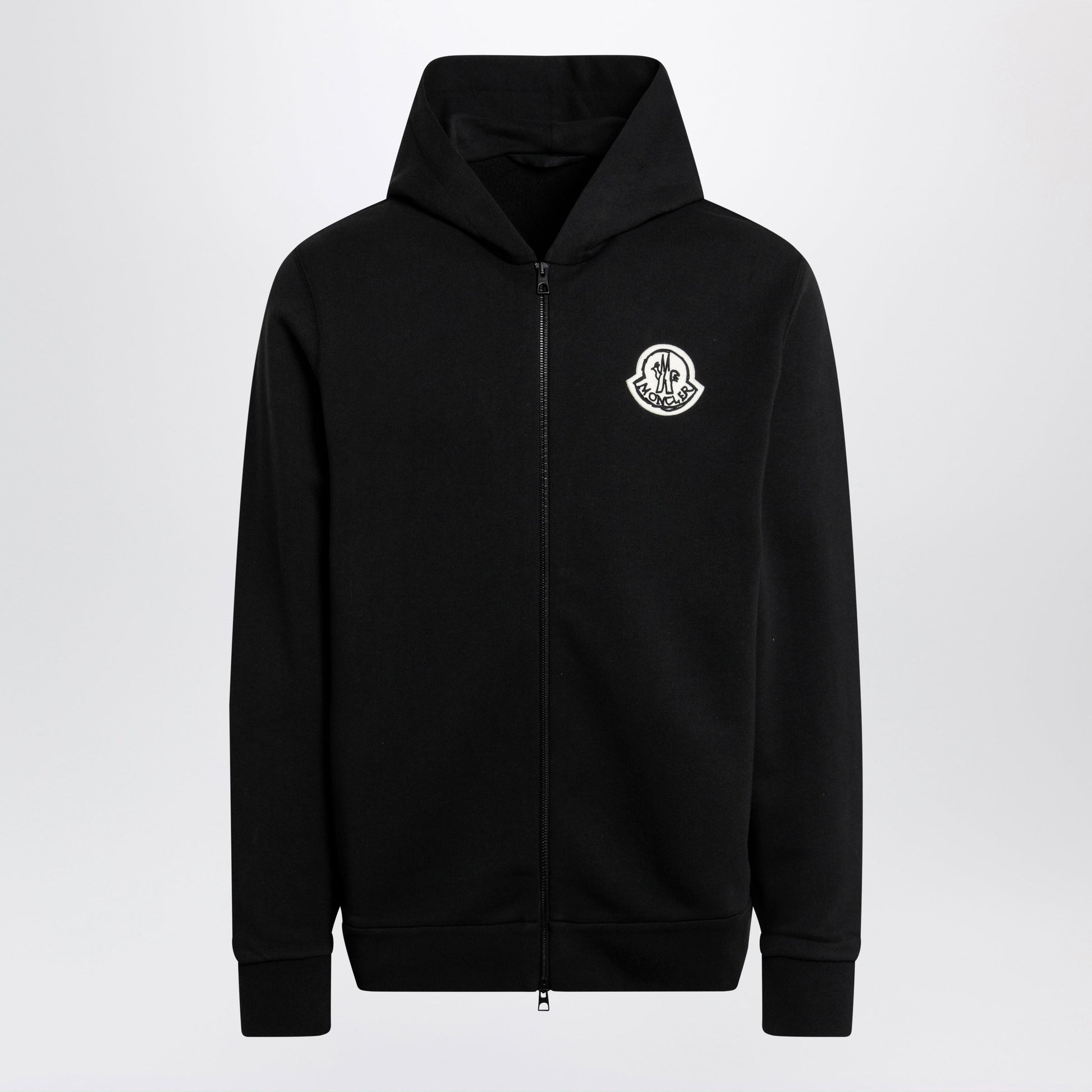 Moncler Black Cotton Hoodie With Logo Men MONCLER