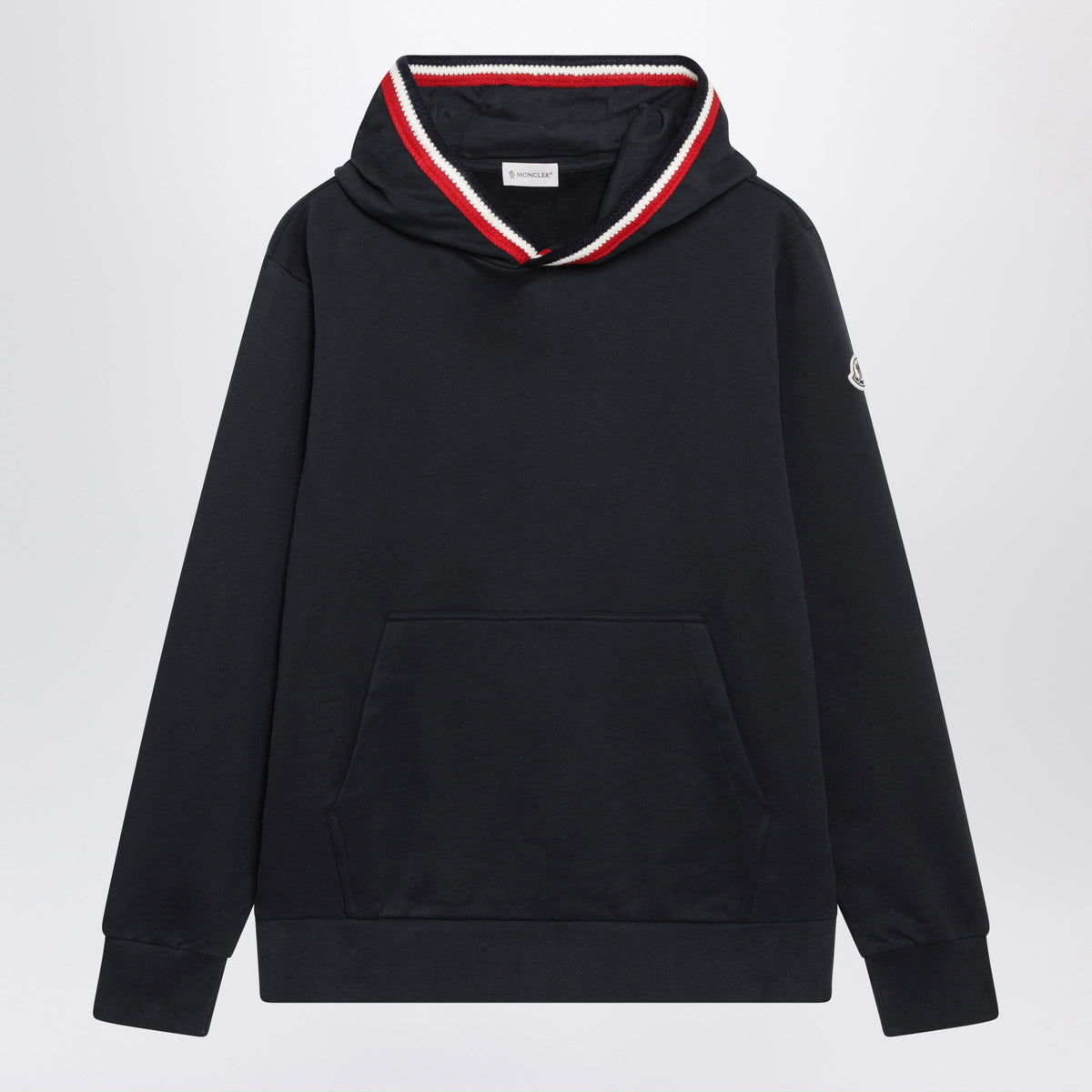 Moncler Navy Blue Hooded Sweatshirt In Cotton Men MONCLER