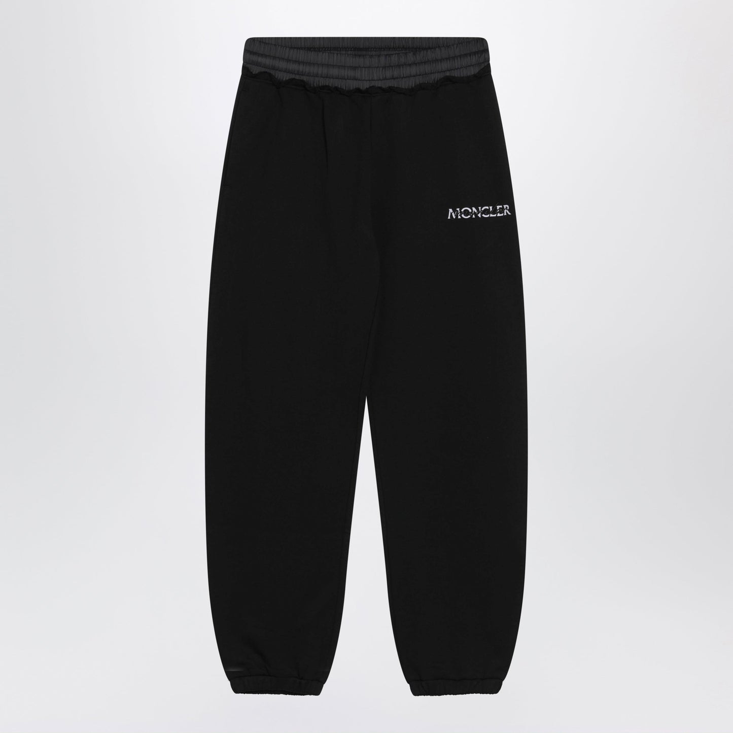 Moncler Black Cotton Jogger Pants With Logo Women MONCLER