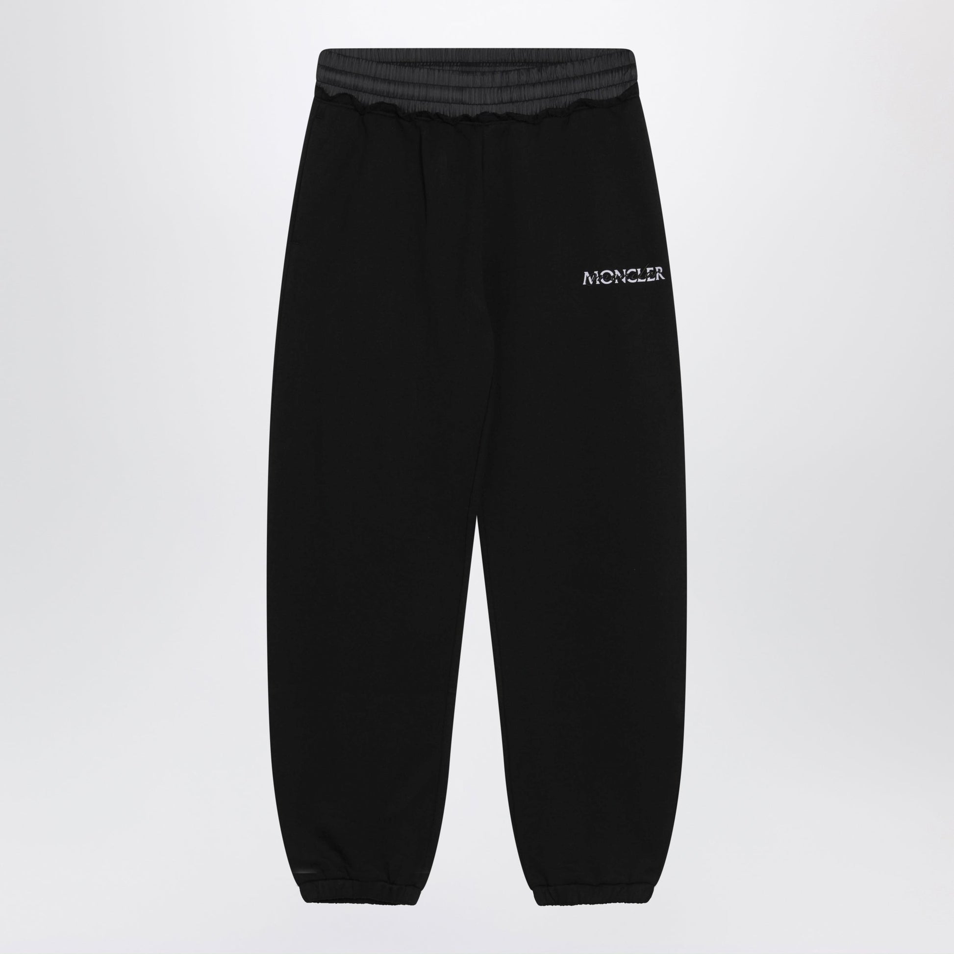 Moncler Black Cotton Jogger Pants With Logo Women MONCLER