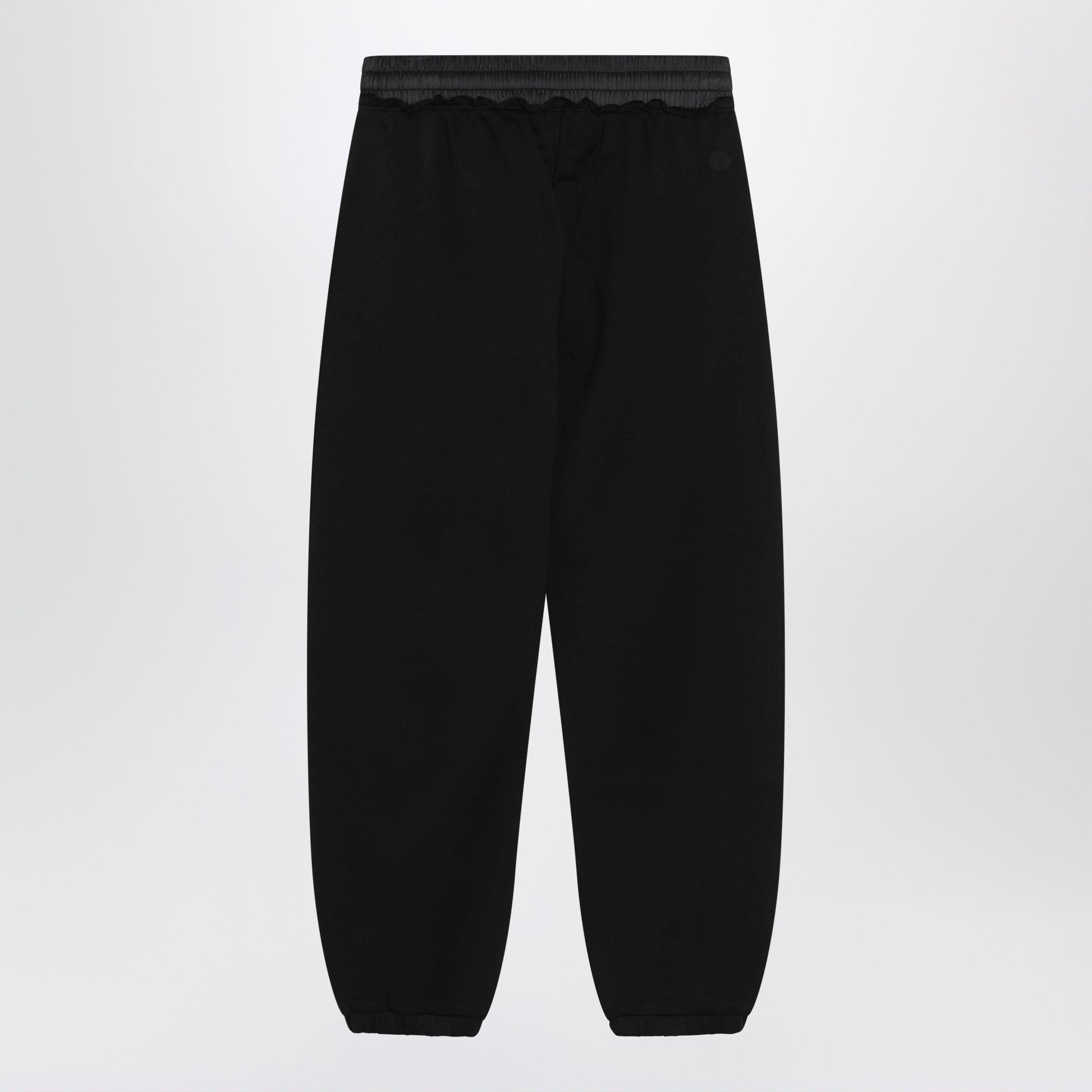 Moncler Black Cotton Jogger Pants With Logo Women MONCLER